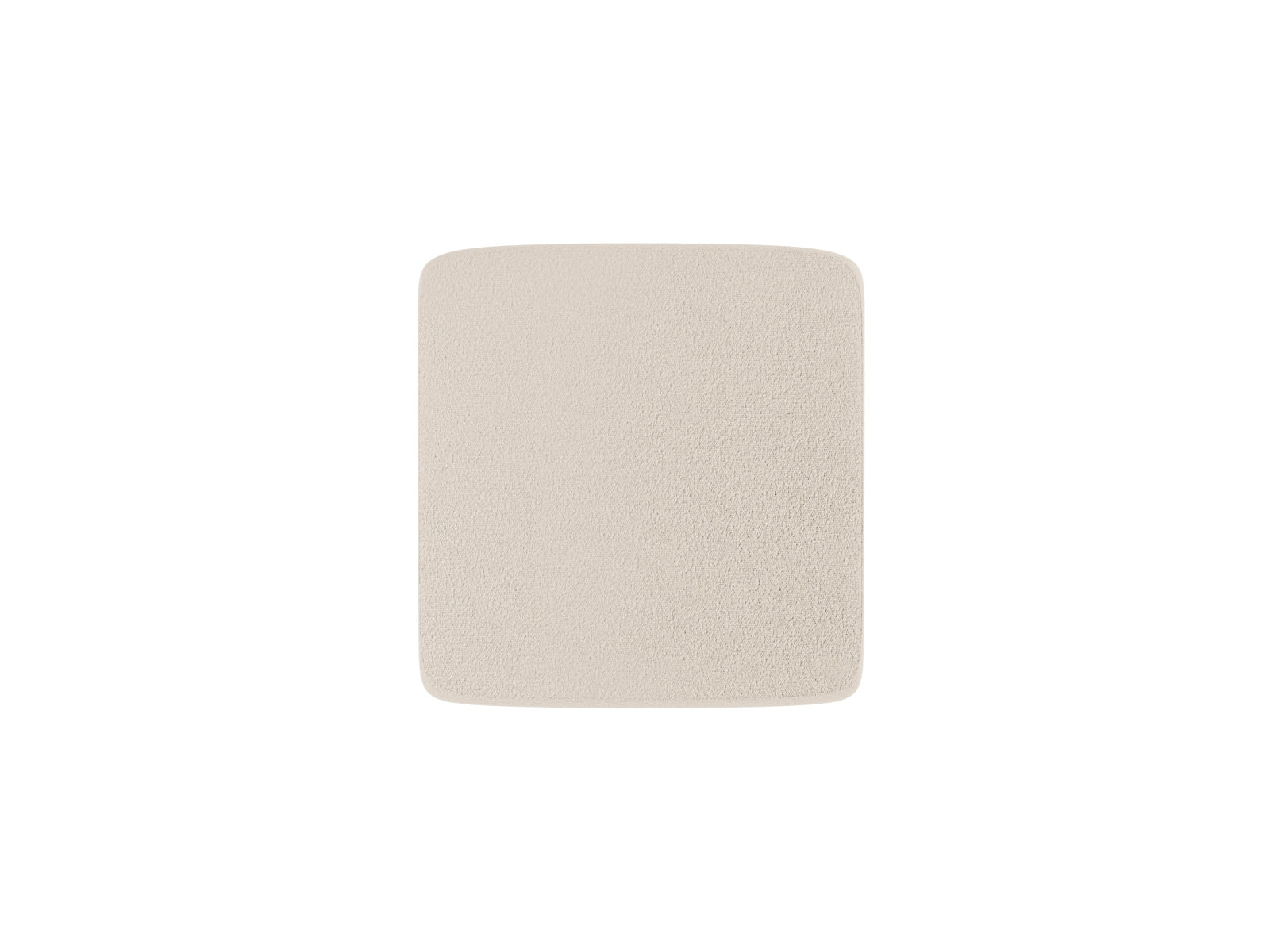 Eleganter Miley Boucle Pouf in zartem Beige, vielseitig einsetzbar als Sitz oder Ablage, ergänzt jedes zeitgenössische Interieur.