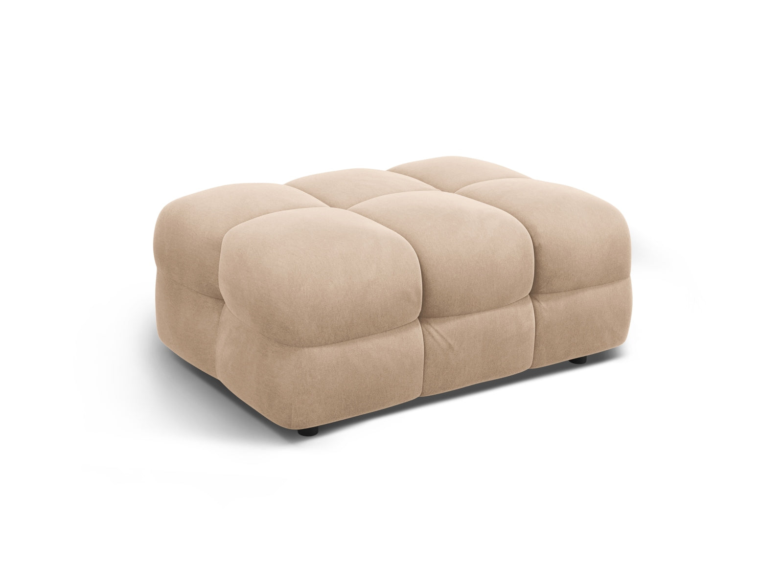 Kendal Velour Pouf 1 Sitzer in Almond Beige präsentiert im Onlineshop von KAQTU Design AG. Modulares Sofa ist von Micadoni