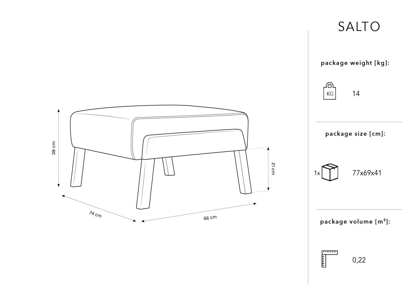 Salto Pouf 1 Sitzer in Grey präsentiert im Onlineshop von KAQTU Design AG. Modulares Sofa ist von Micadoni