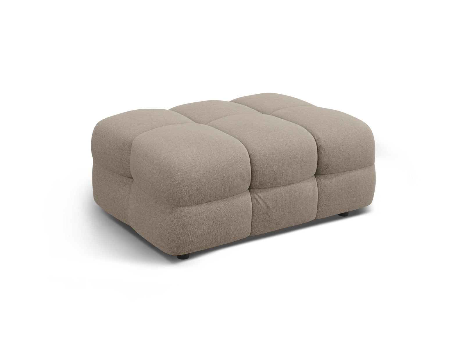 Eleganter Kendal Pouf 1 Sitzer in dunkelbeige, ideal für modulares Sofa-Design, stilvoll und vielseitig einsetzbar.