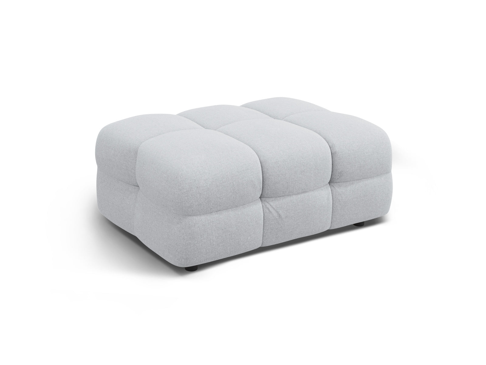 Stylischer Kendal Pouf 1 Sitzer in hellem Grau, ideal für modulares Sofa-Design, präsentiert von Micadoni.