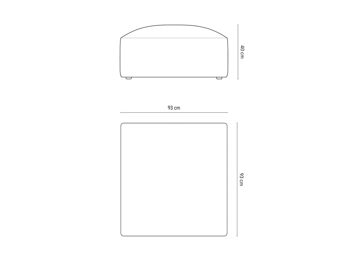 Ruby Pouf 1 Sitz in Yellow-Ottawa präsentiert im Onlineshop von KAQTU Design AG. Pouf ist von Micadoni