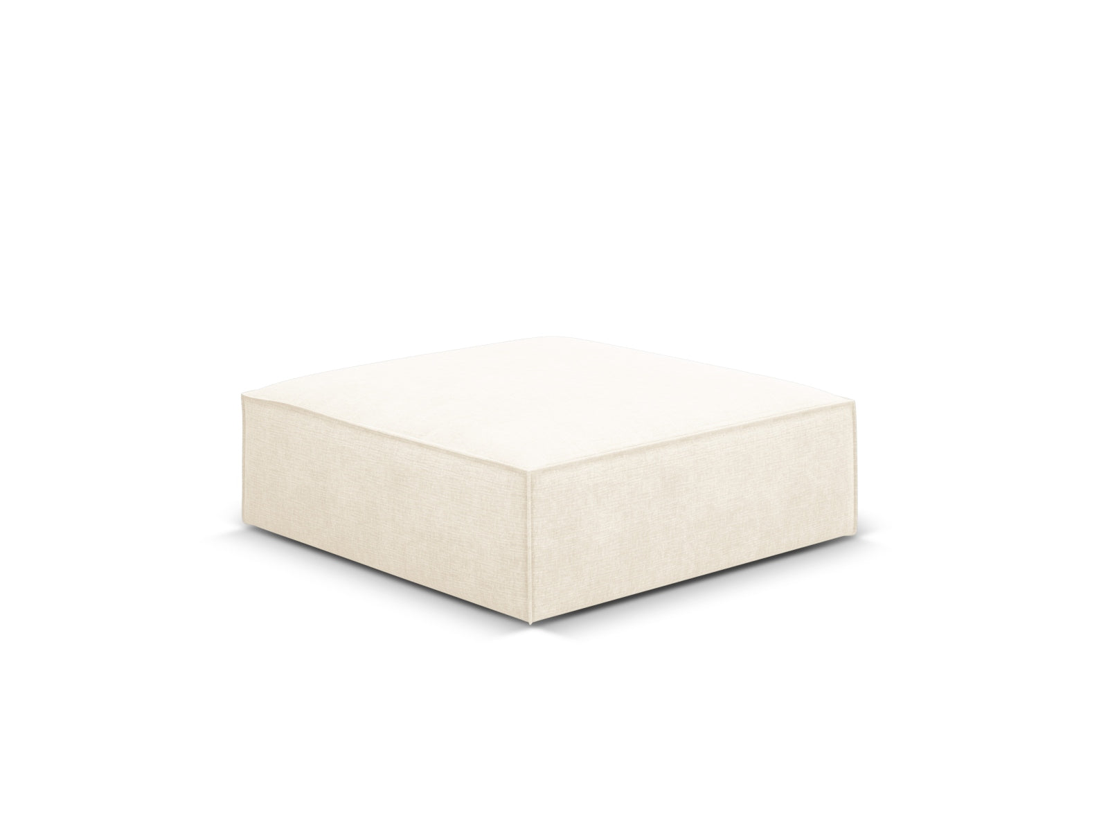Eleganter Kaelle Pouf in sanftem Beige, ideal für stilvolle Akzente in jedem Raum. Perfekt als zusätzlicher Sitzplatz oder Fußablage.