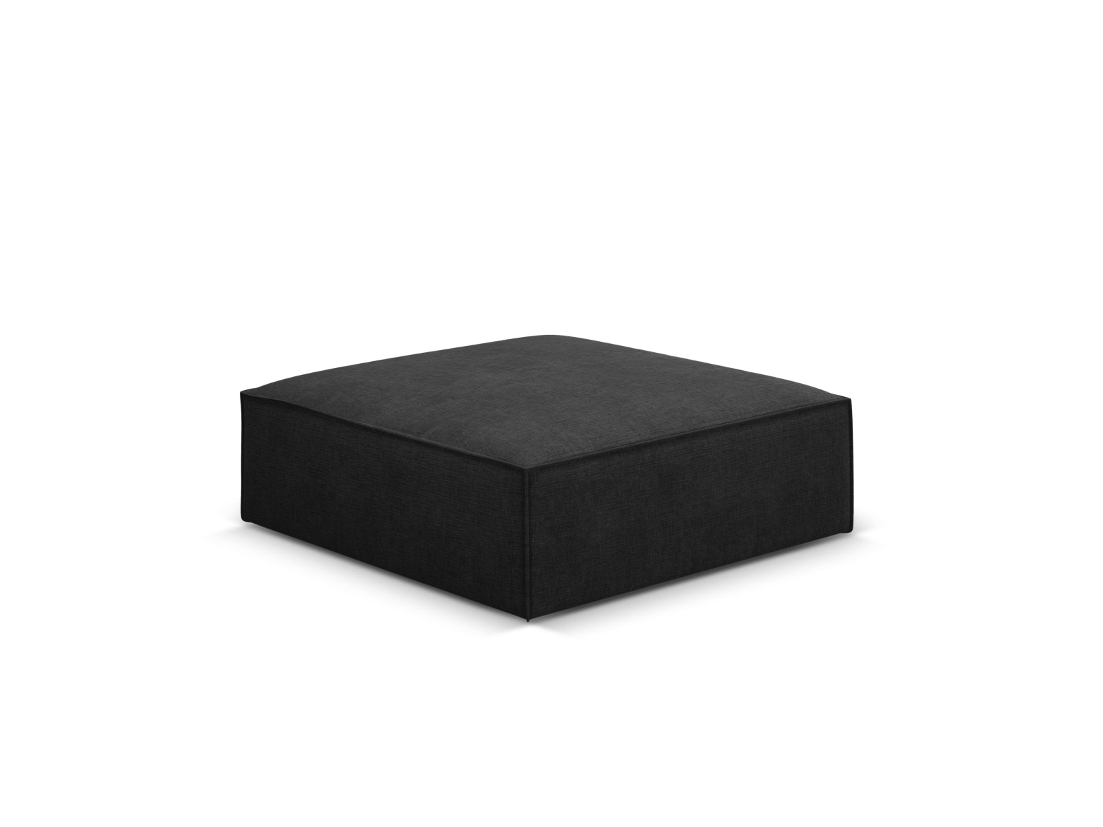 Eleganter Kaelle Pouf in Schwarz, ideal für stilvolle Akzente in jedem Raum. Perfekt als zusätzlicher Sitzplatz oder Fußablage.