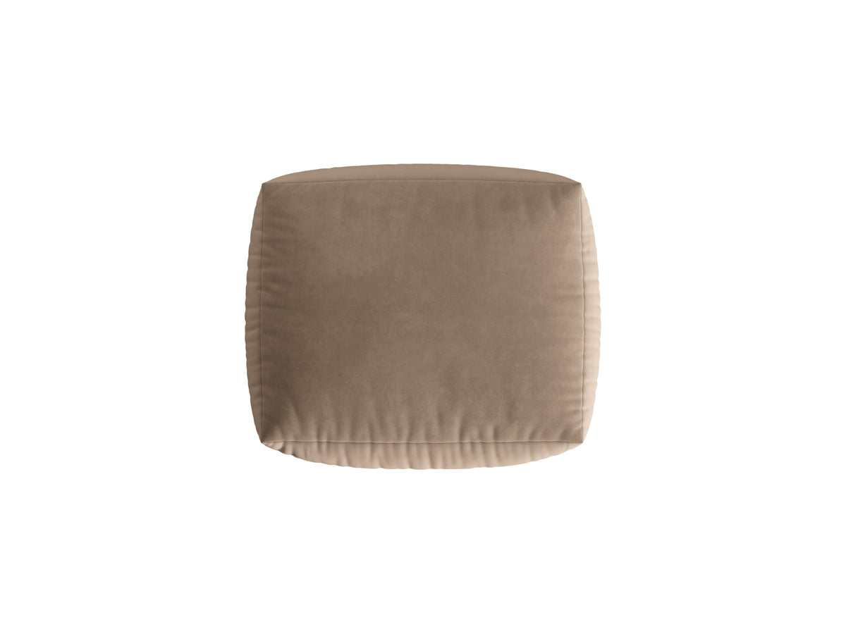 Chris Velour Pouf 1 Sitzer in Light Brown-Casino präsentiert im Onlineshop von KAQTU Design AG. Modulares Sofa ist von Micadoni