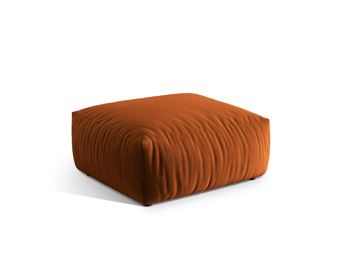 Chris Velour Pouf 1 Sitzer in Terracotta-Casino präsentiert im Onlineshop von KAQTU Design AG. Modulares Sofa ist von Micadoni