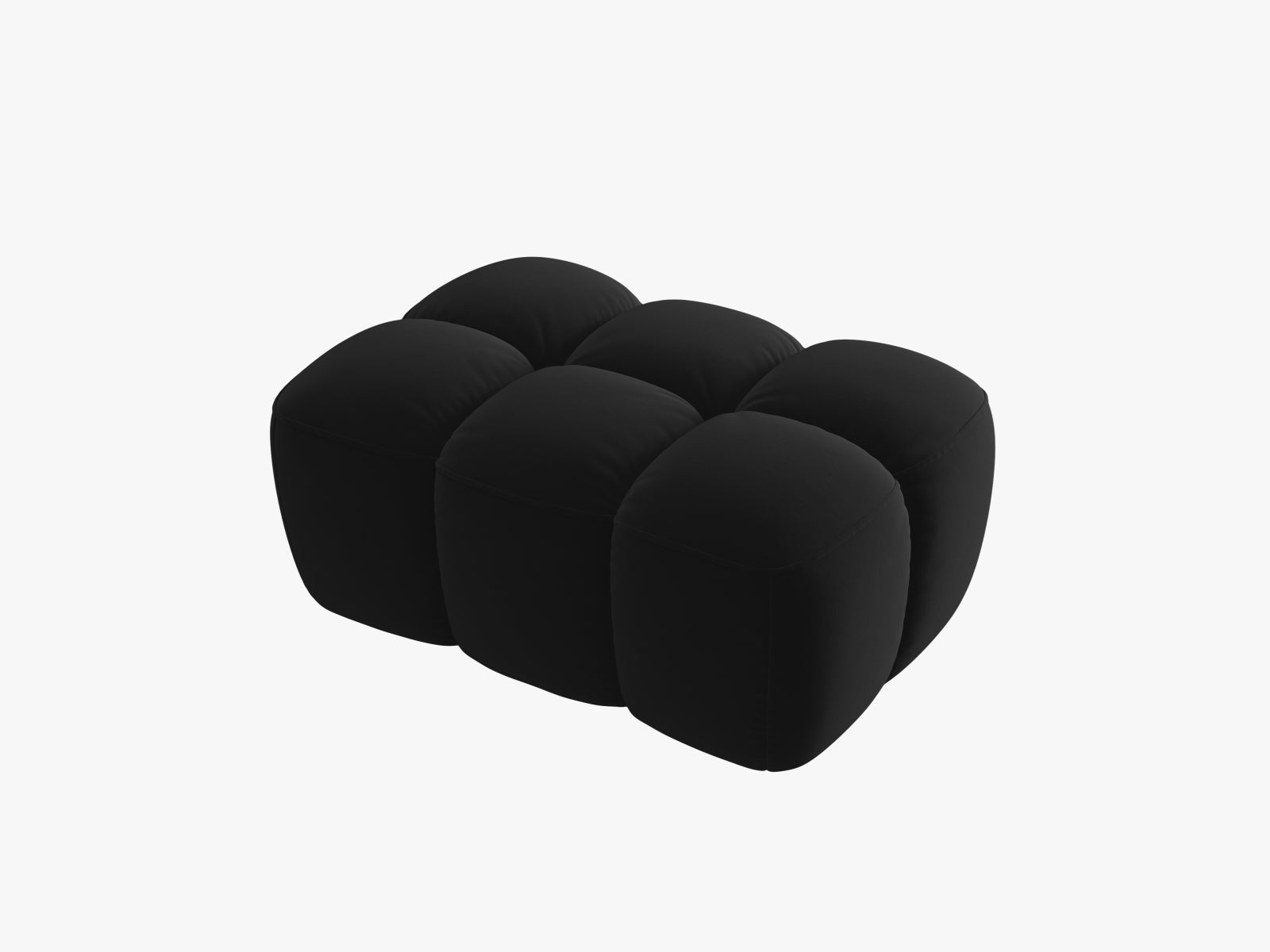 Lisa Velour Pouf 1 Sitzer in Black präsentiert im Onlineshop von KAQTU Design AG. Modulares Sofa ist von Micadoni