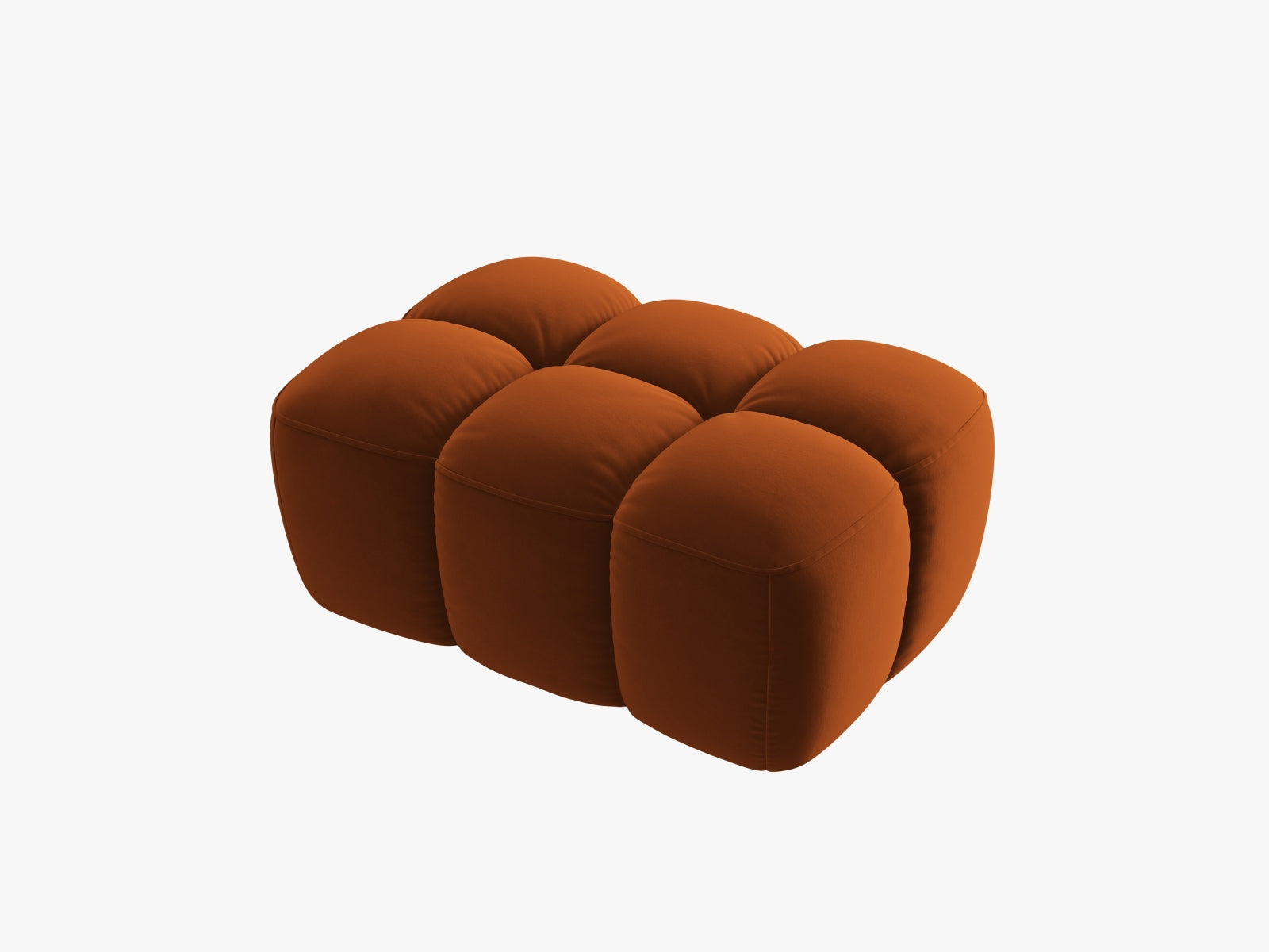 Lisa Velour Pouf 1 Sitzer in Terracotta präsentiert im Onlineshop von KAQTU Design AG. Modulares Sofa ist von Micadoni