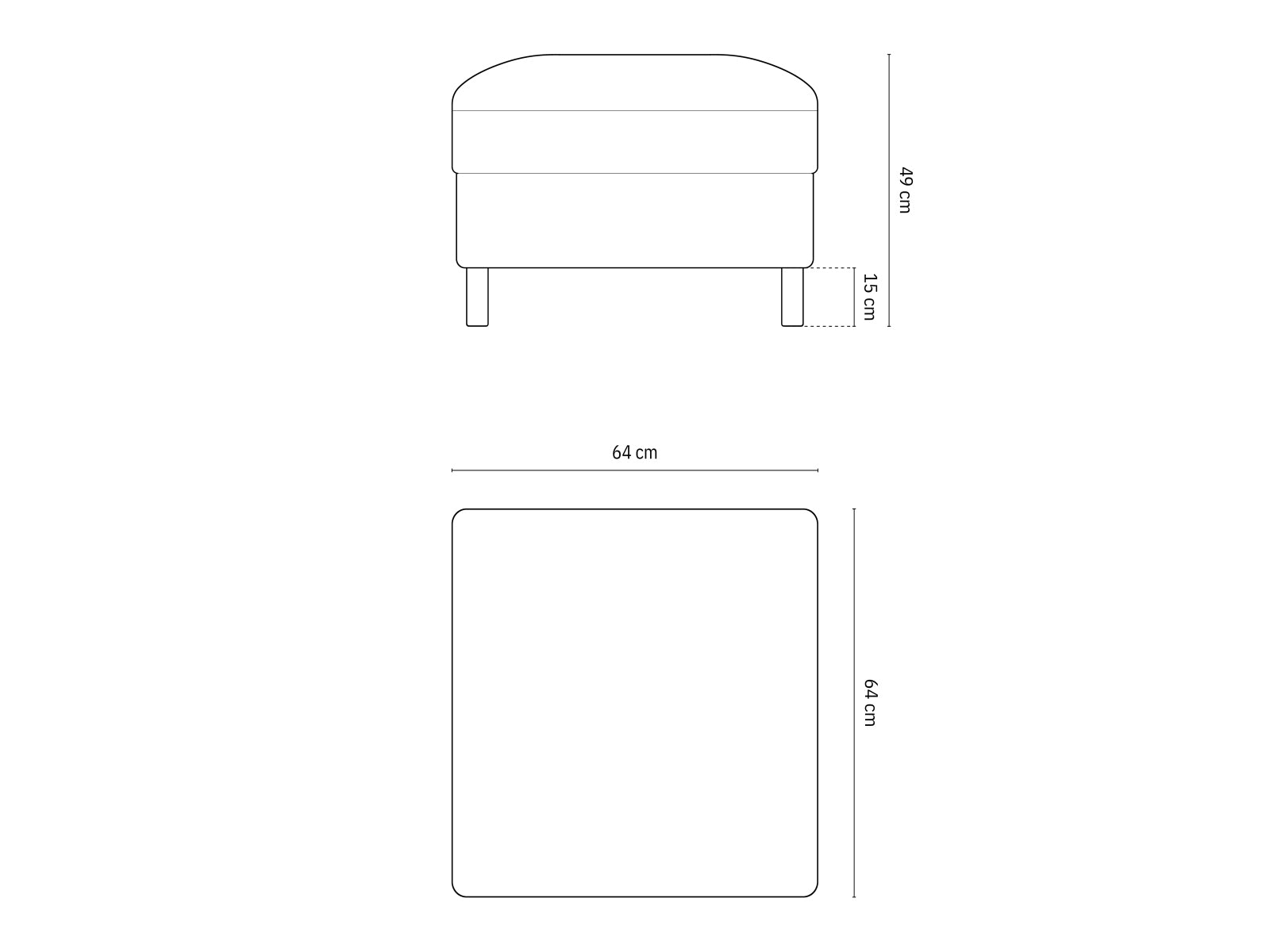 Stylischer Eden Pouf 1 Sitzer in einem ansprechenden moosgrünen Melange-Stoff, ideal für individuelle Wohnkonzepte und modulare Sofalösungen.