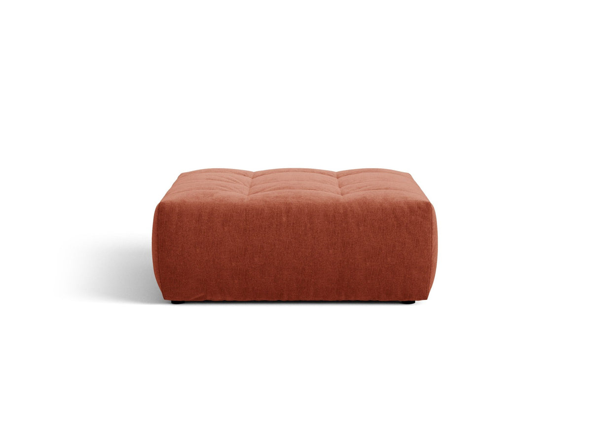 Beiger Sitzpouf Bloom von Micadoni mit rundem Design, Casino-Pearl-Stoffbezug und kurzen Beinen aus Polypropylen, Masse 107x99x42 cm.