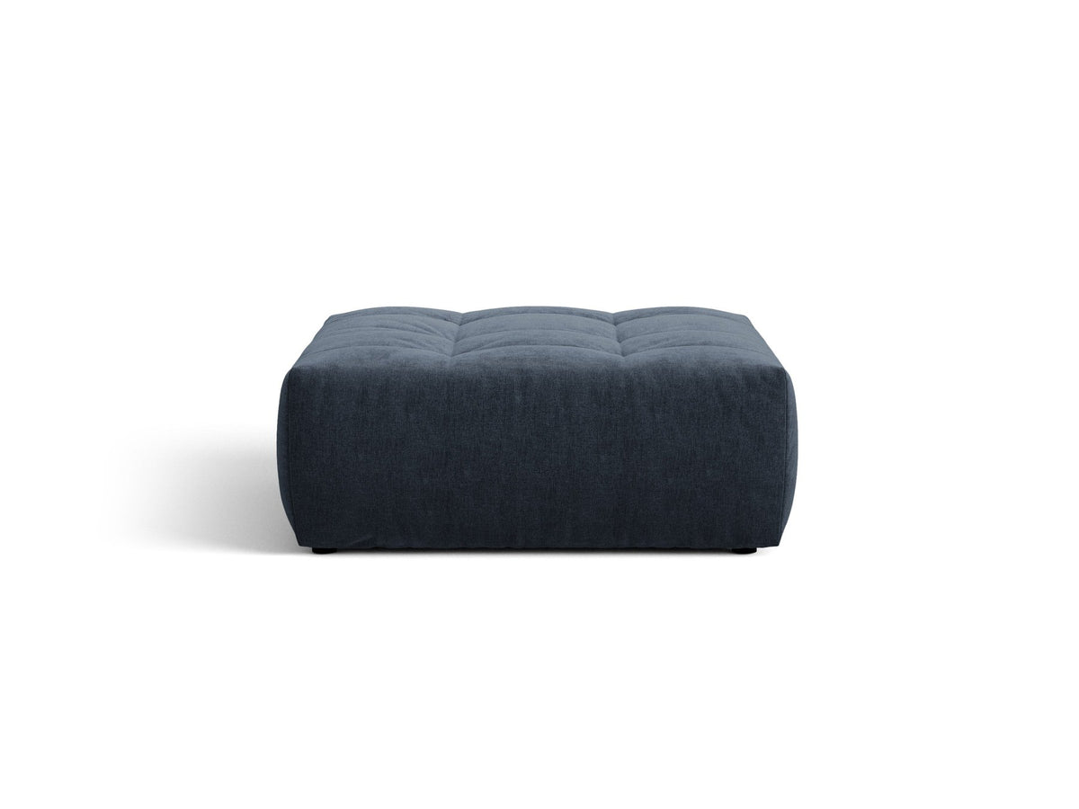 Beiger Sitzpouf Bloom von Micadoni mit rundem Design, Casino-Pearl-Stoffbezug und kurzen Beinen aus Polypropylen, Masse 107x99x42 cm.
