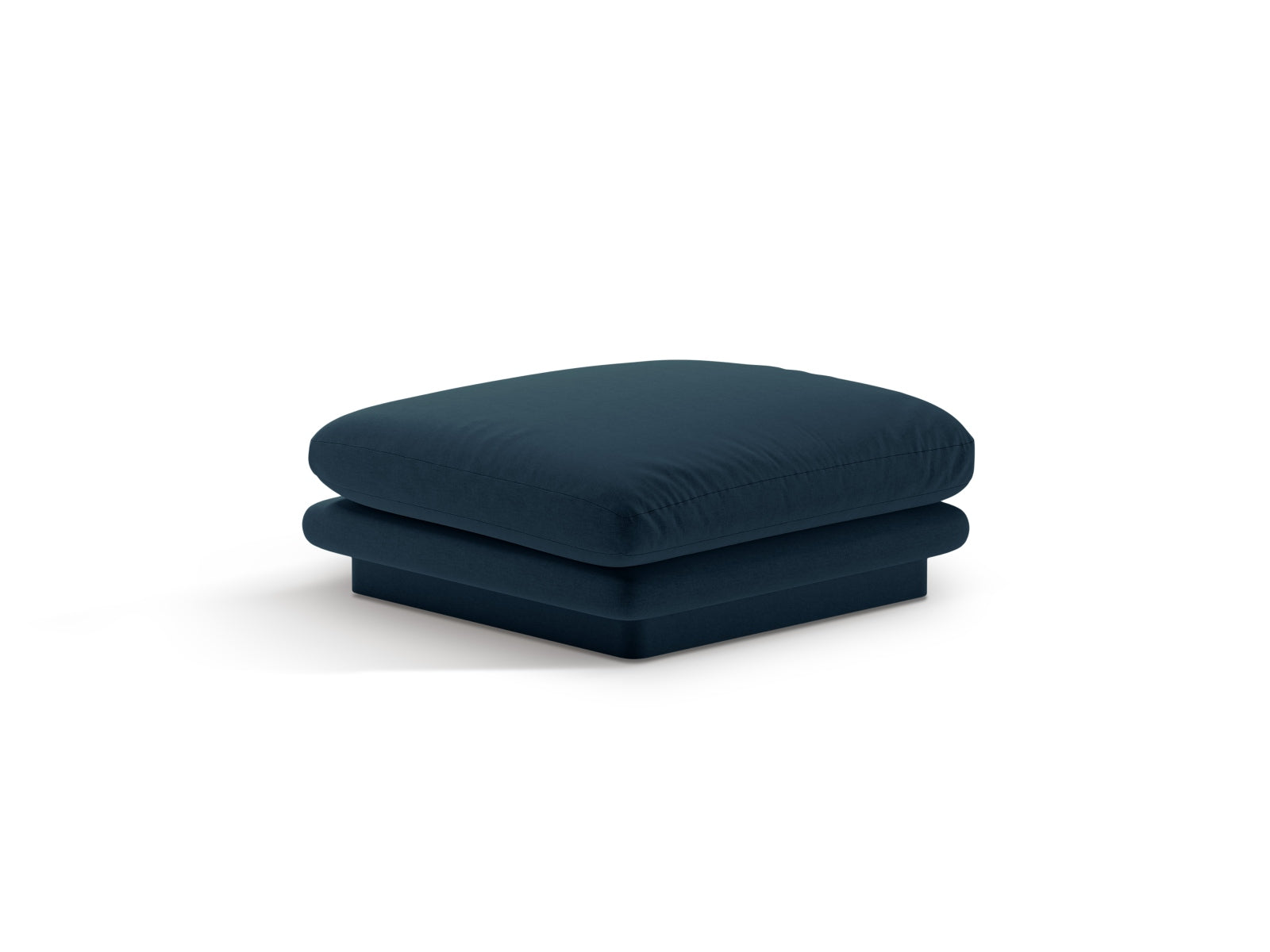 Eleganter Torino Pouf 1 Sitzer in Navy Blue, ideal für modulares Sofa-Design, stilvoll und vielseitig für jedes Wohnambiente.