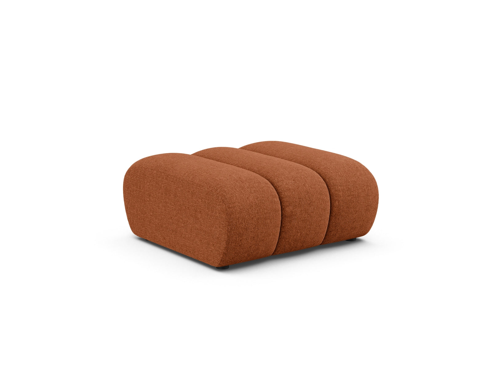 Stylischer Lupine Pouf 1 Sitzer in der Farbe Brick-Eden, ideal für moderne Wohnräume. Teil der modularen Sofaserie von Micadoni.