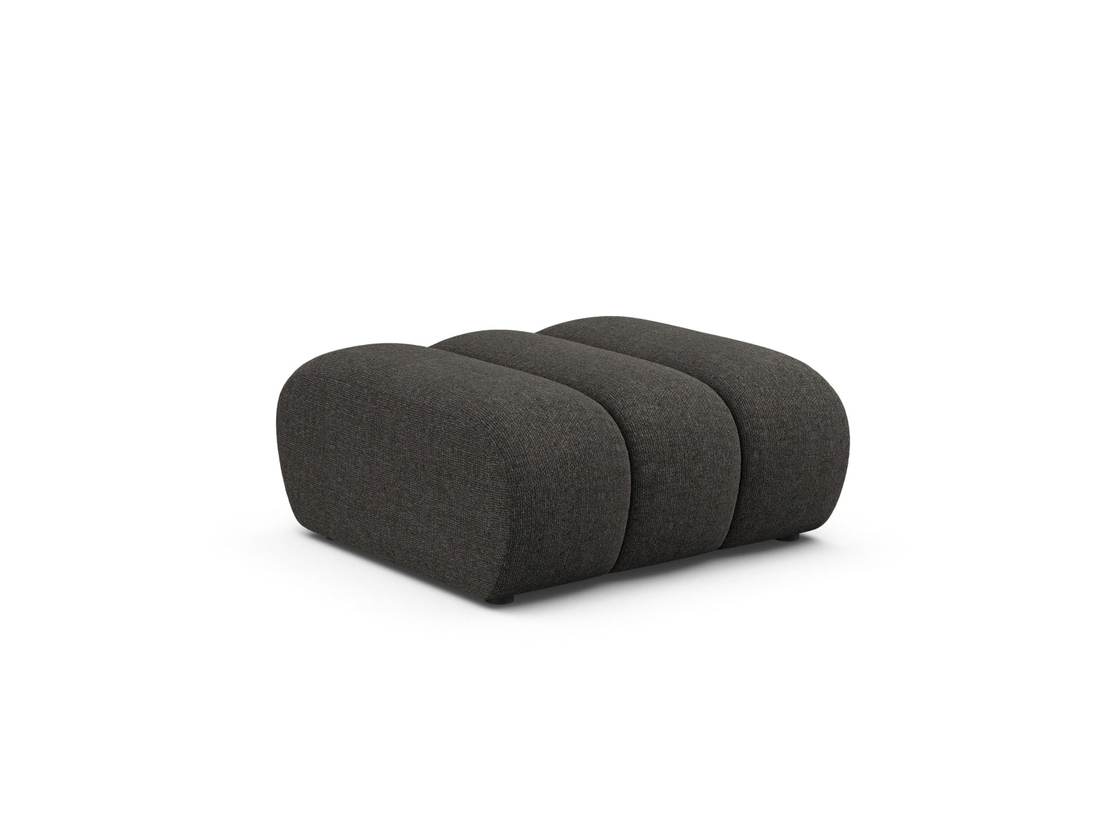 Stylischer Lupine Pouf 1 Sitzer in Dunkelgrau, ideal für modulares Sofa-Design, präsentiert von Micadoni im KAQTU Onlineshop.