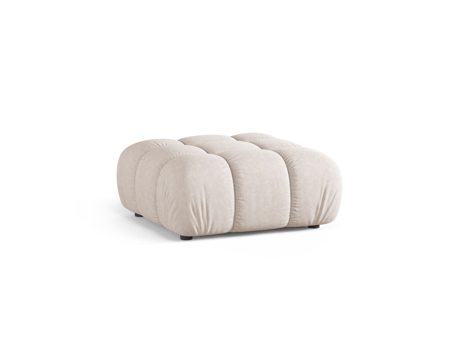 Eleganter 1-Sitzer Pouf Bellis in sanftem Beige, ideal für stilvolle Wohnräume. Hochwertige Verarbeitung von Micadoni.