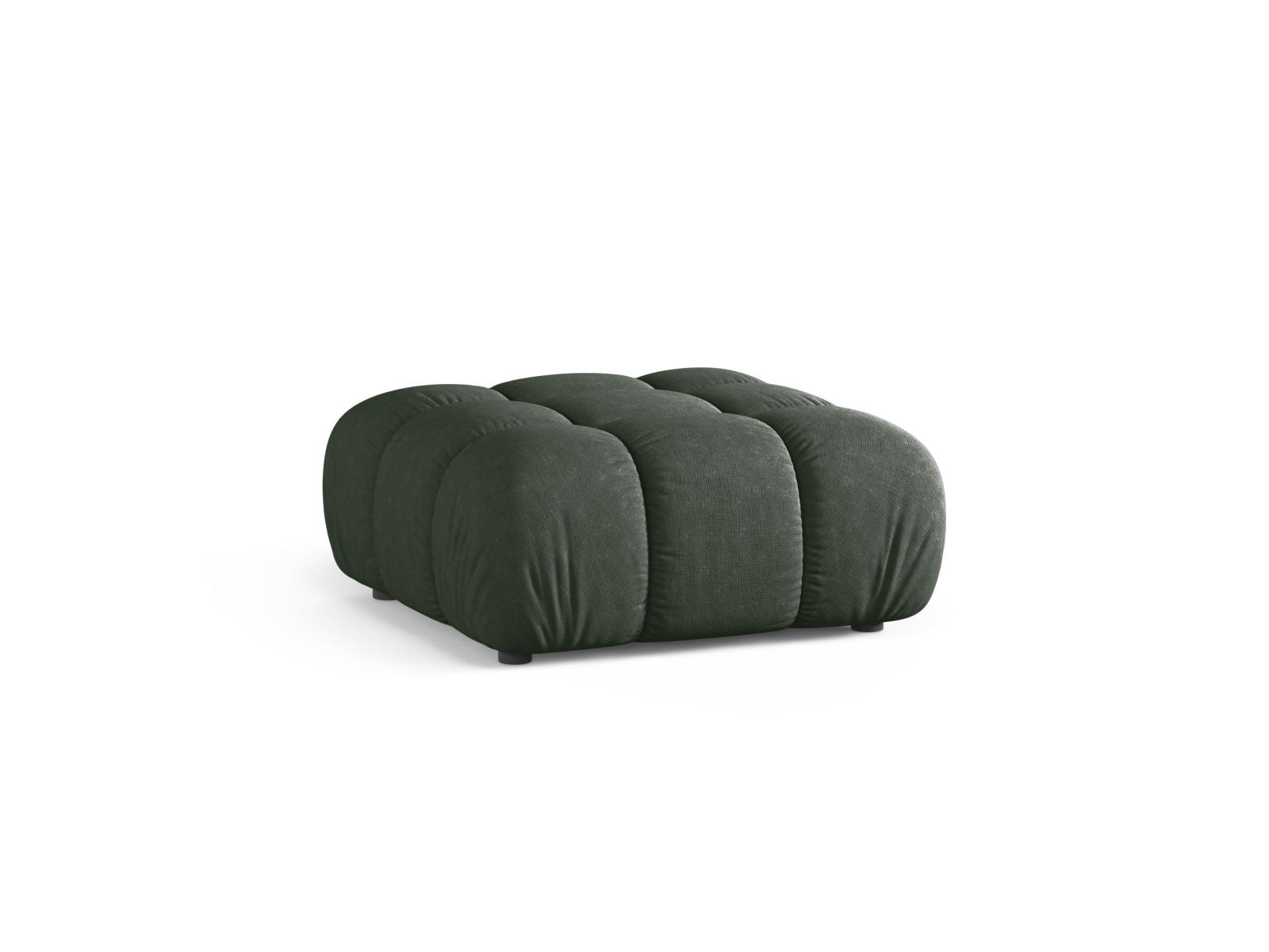 Eleganter 1-Sitzer Pouf Bellis in einem stilvollen Moss Green, ideal für moderne Wohnräume und gemütliche Akzente.
