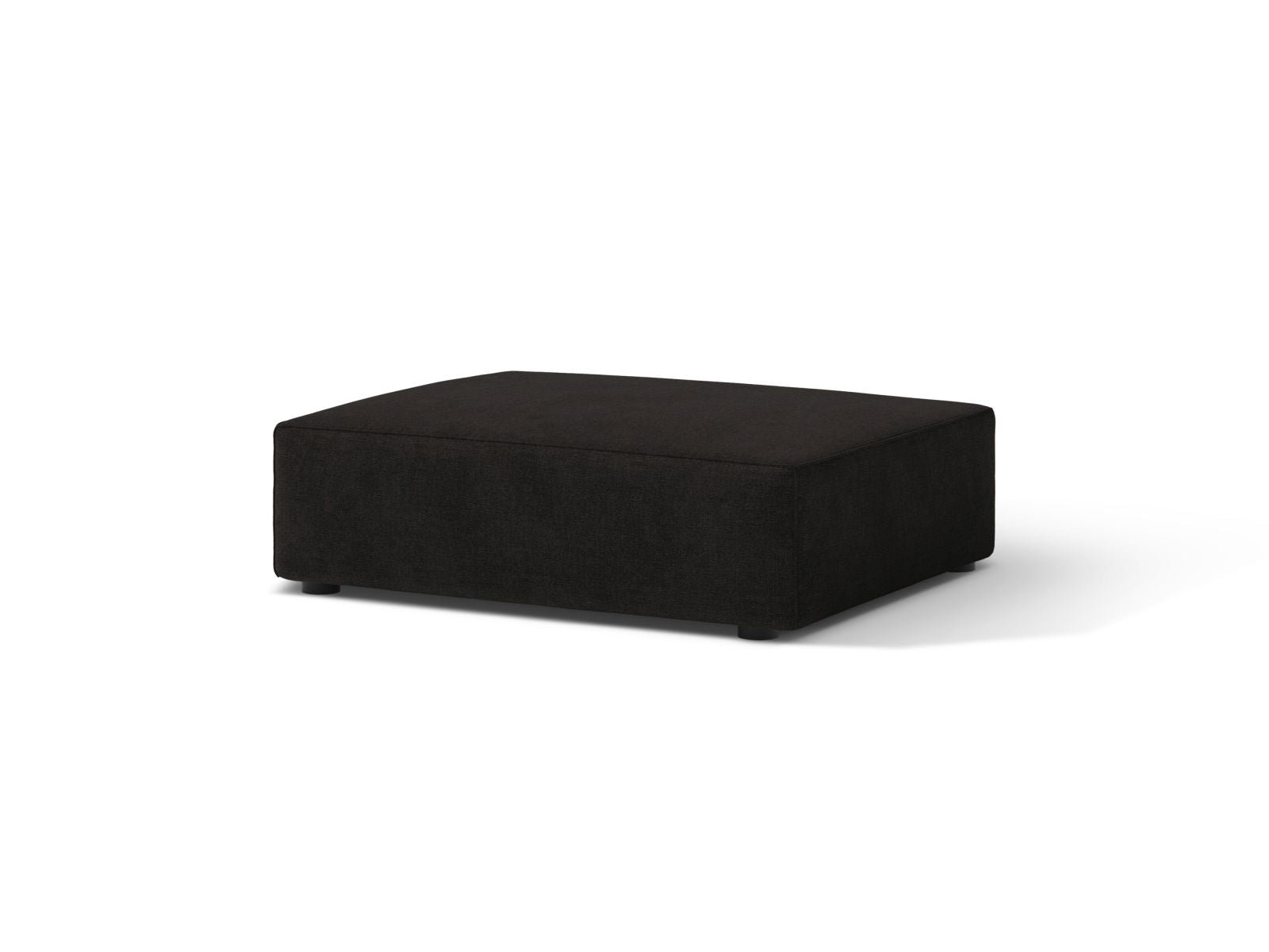 Eleganter 1-Sitzer Pouf Jodie in stilvollem Schwarz, ideal für moderne Wohnräume. Hochwertige Verarbeitung von Micadoni.