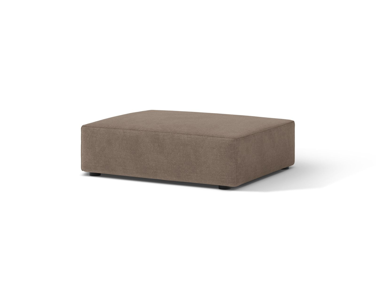 Eleganter 1-Sitzer Pouf Jodie in stilvollem Cappuccino-Liberty, ideal für moderne Wohnräume und gemütliche Sitzgelegenheiten.