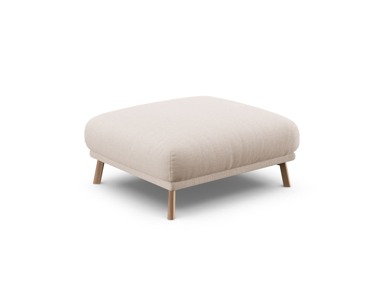 Eleganter 1-Sitzer Pouf Naomi in sanftem Beige, ideal für stilvolle Einrichtung und komfortable Sitzmöglichkeiten.