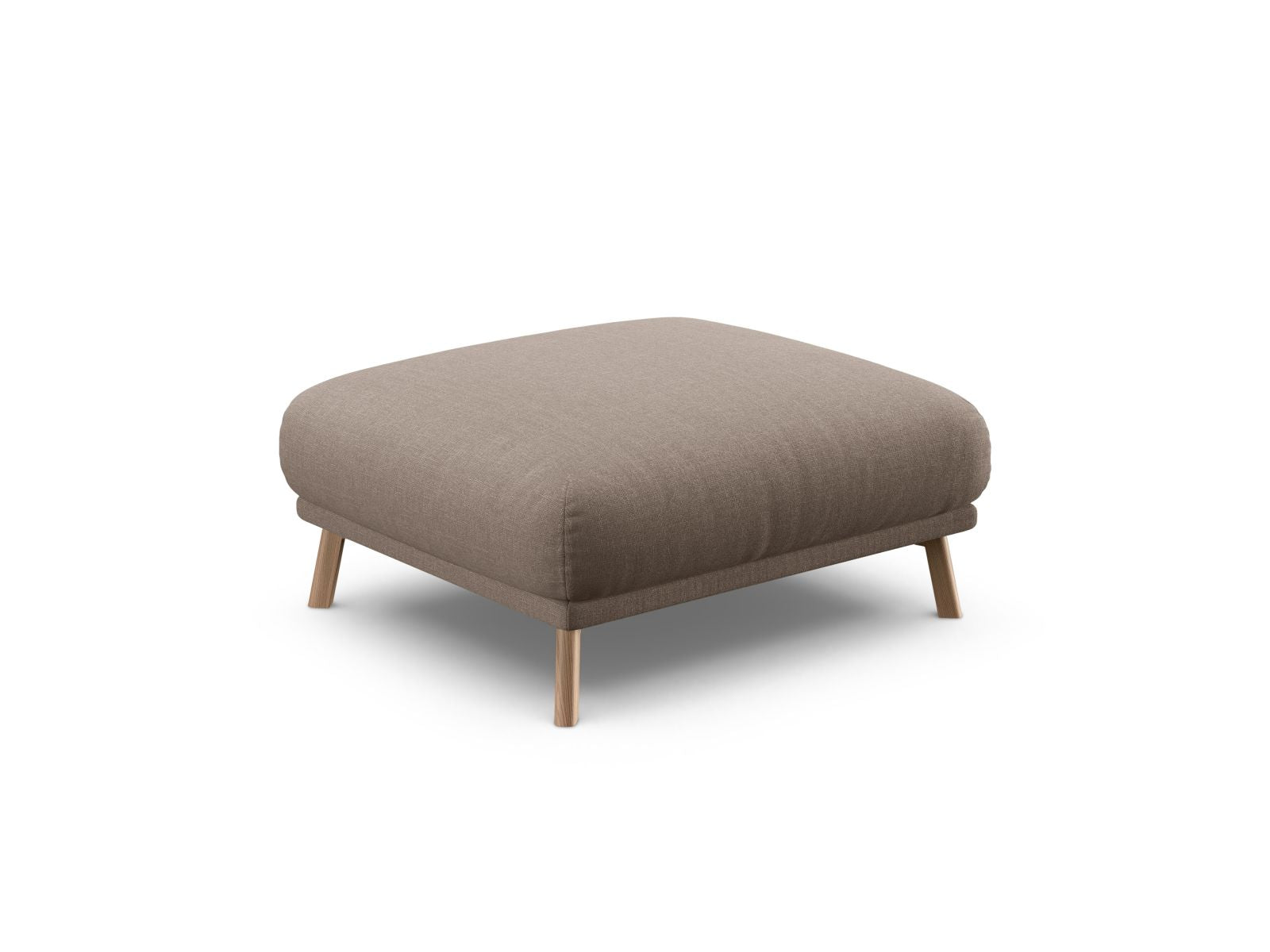 Eleganter 1-Sitzer Pouf Naomi in warmem Cappuccino, ideal für entspannte Momente und geschmackvolle Einrichtungsideen.