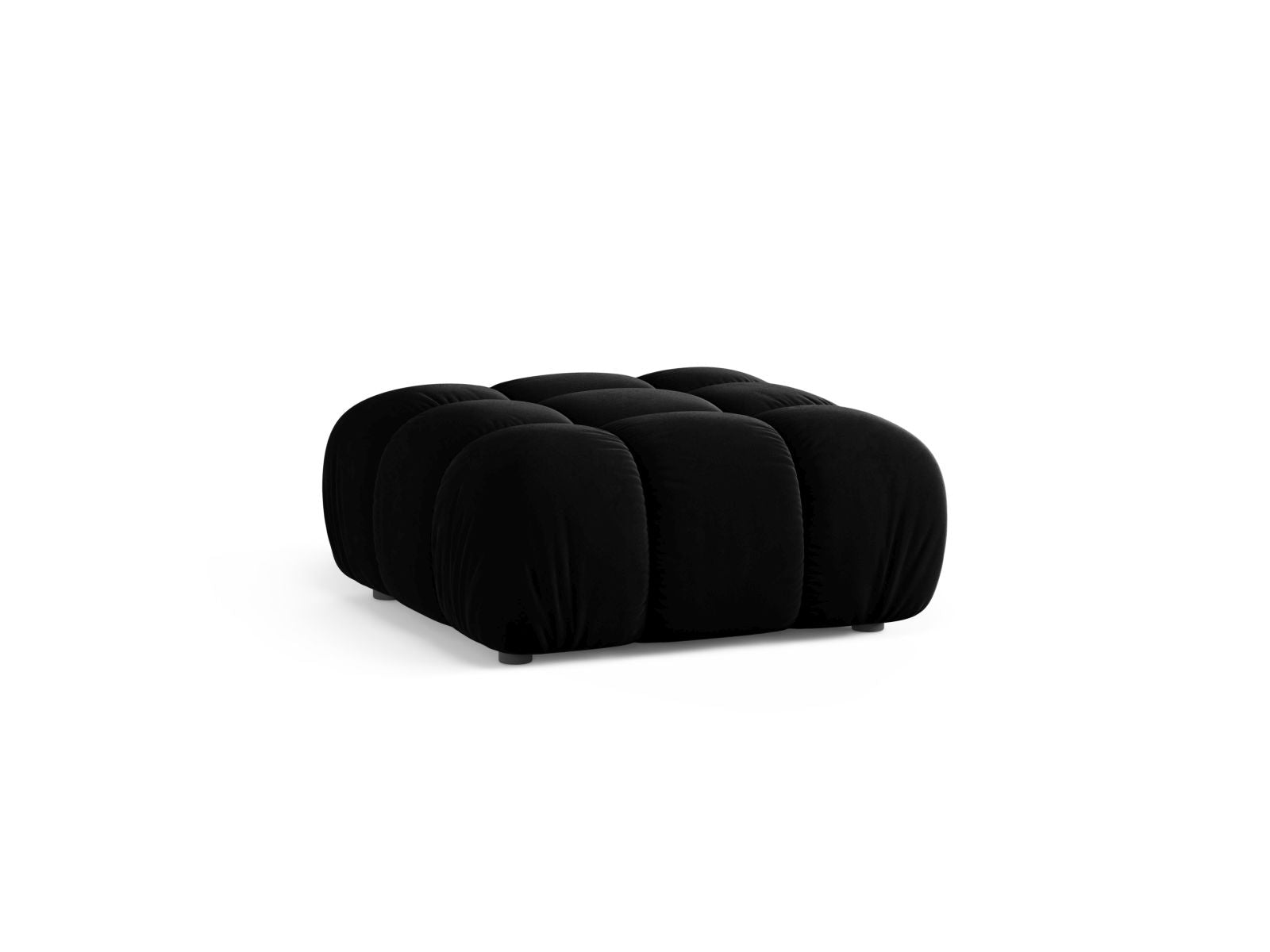 Eleganter 1-Sitzer Pouf Bellis in stilvollem Schwarz, ideal für moderne Wohnräume. Hochwertige Verarbeitung von Micadoni.