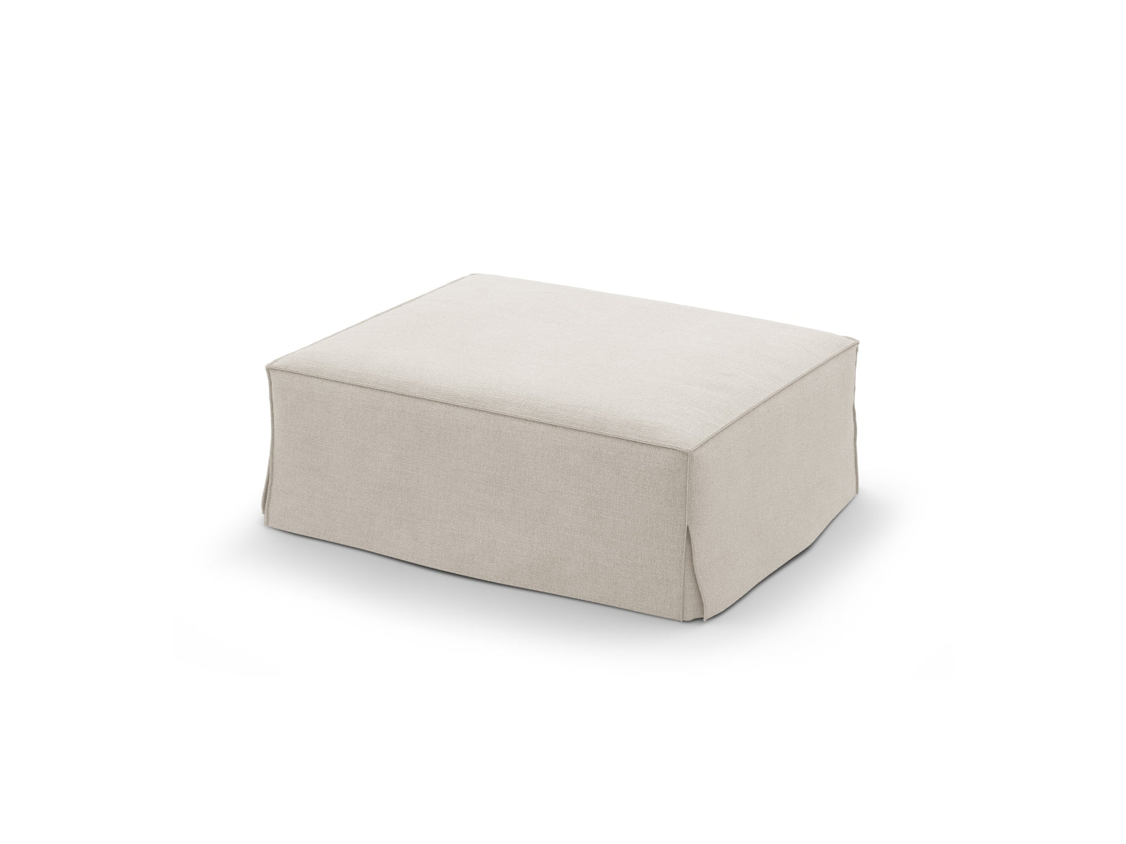 Eleganter Jodie Pouf 1 Sitzer in natürlichem Design, ideal für moderne Wohnräume. Perfekt kombinierbar mit anderen Modulen.