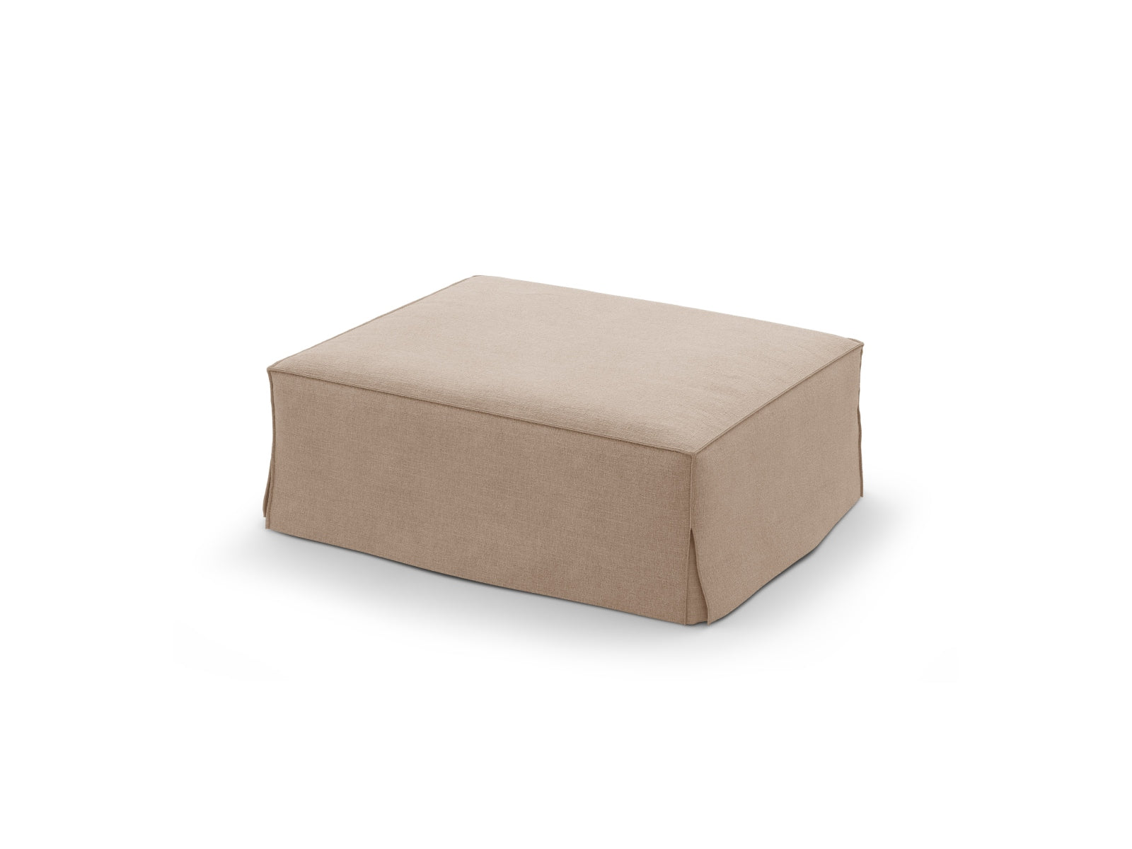 Eleganter Jodie Pouf 1 Sitzer in Sandfarbe, ideal für modulares Sofa-Design, stilvoll und vielseitig einsetzbar.