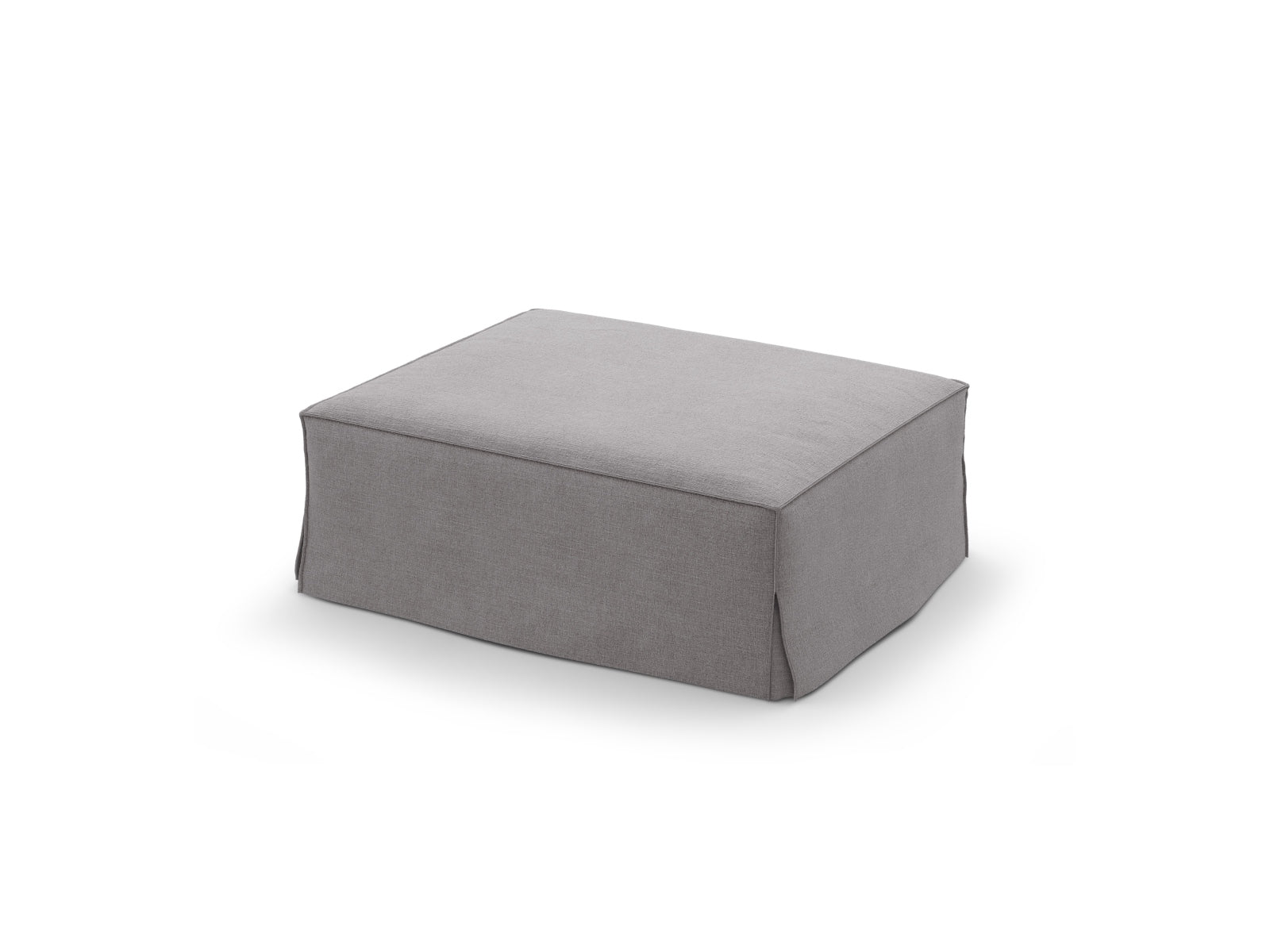 Stylischer Jodie Pouf 1 Sitzer in warmem Grau, ideal für modulares Sofa-Design, präsentiert von Micadoni für modernes Wohnen.