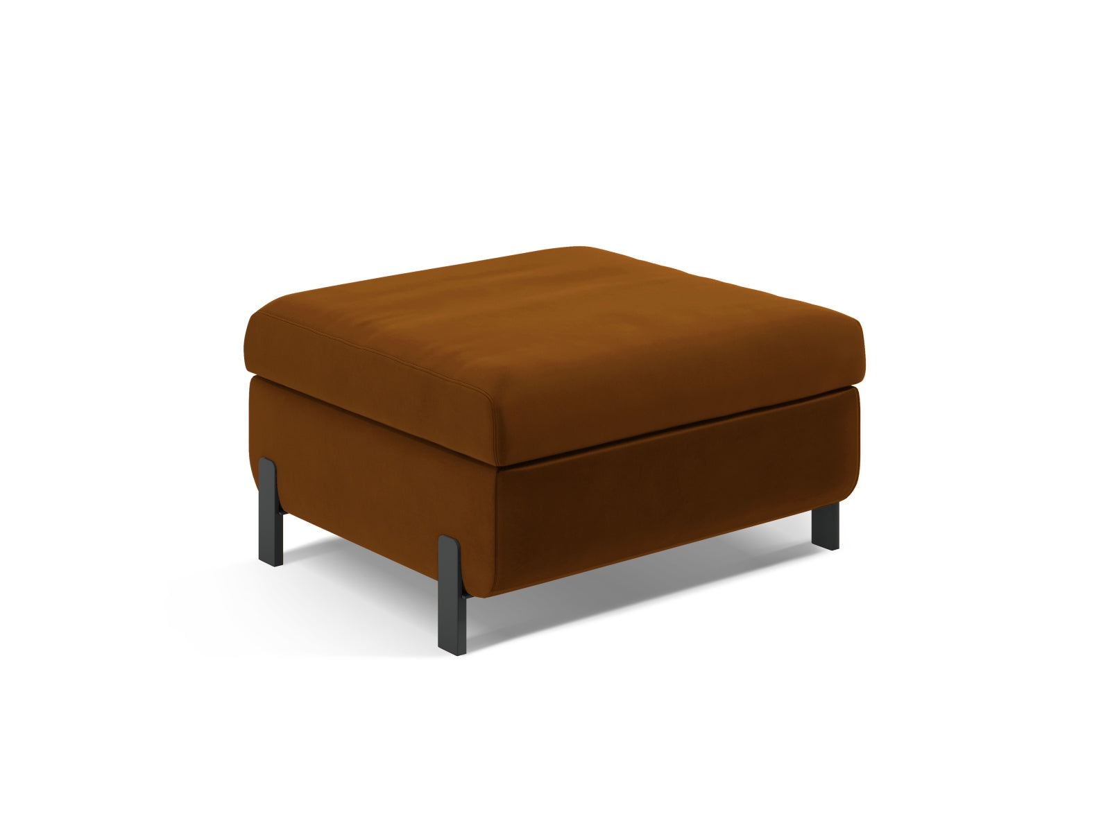 Gloria Velour Pouf mit Stauraum 1 Sitzer in Brown-Salvador präsentiert im Onlineshop von KAQTU Design AG. Modulares Sofa ist von Micadoni