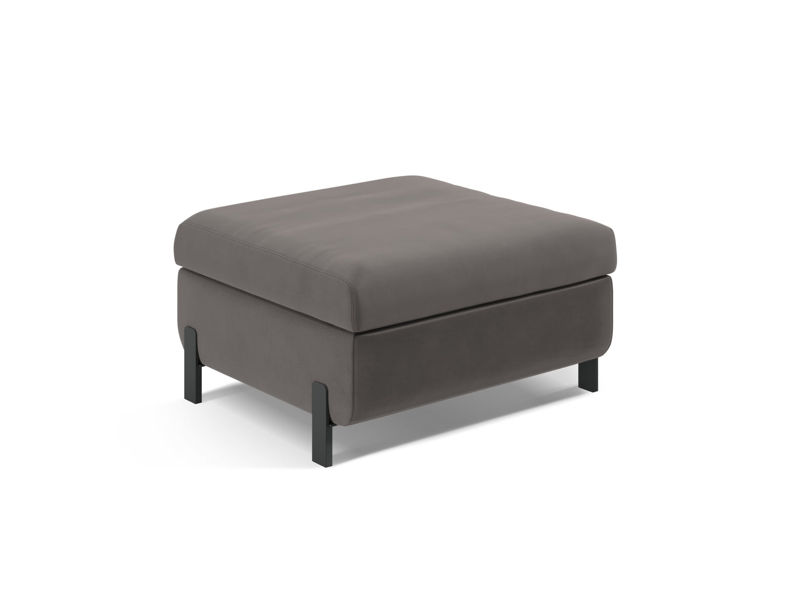 Gloria Velour Pouf mit Stauraum 1 Sitzer in Grey-Salvador präsentiert im Onlineshop von KAQTU Design AG. Modulares Sofa ist von Micadoni