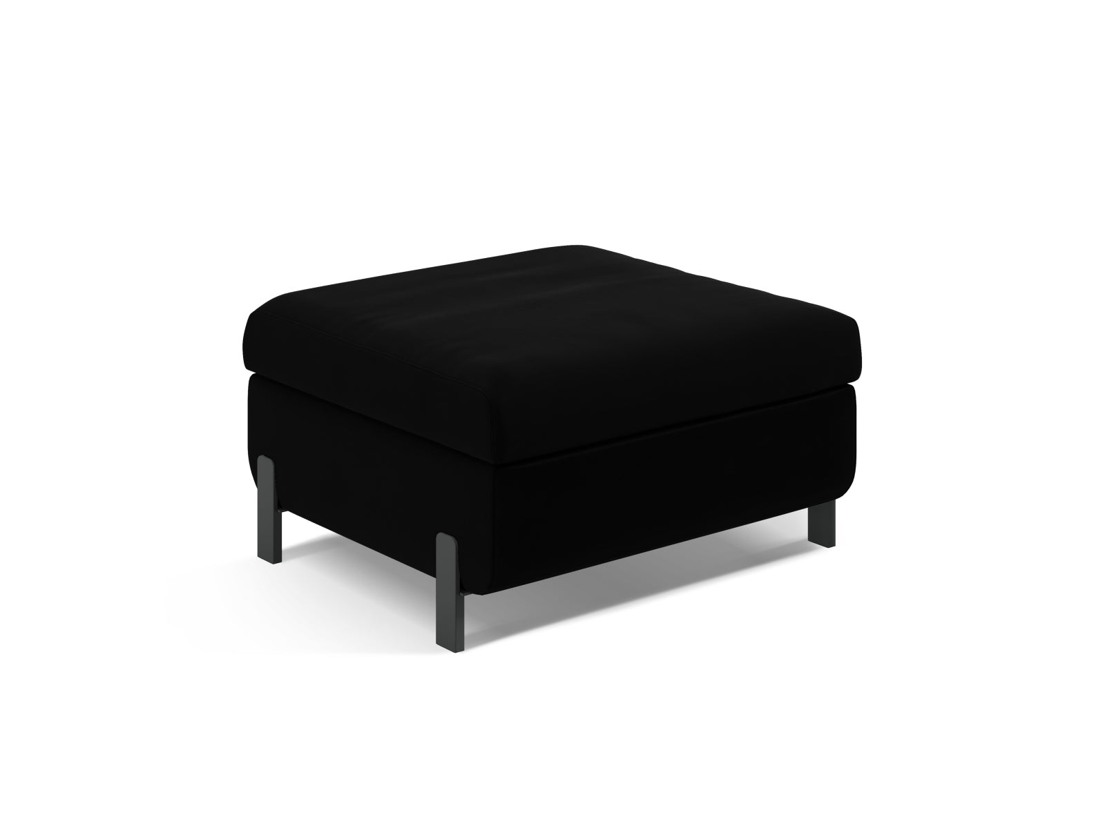 Gloria Velour Pouf mit Stauraum 1 Sitzer in Black-Salvador präsentiert im Onlineshop von KAQTU Design AG. Modulares Sofa ist von Micadoni