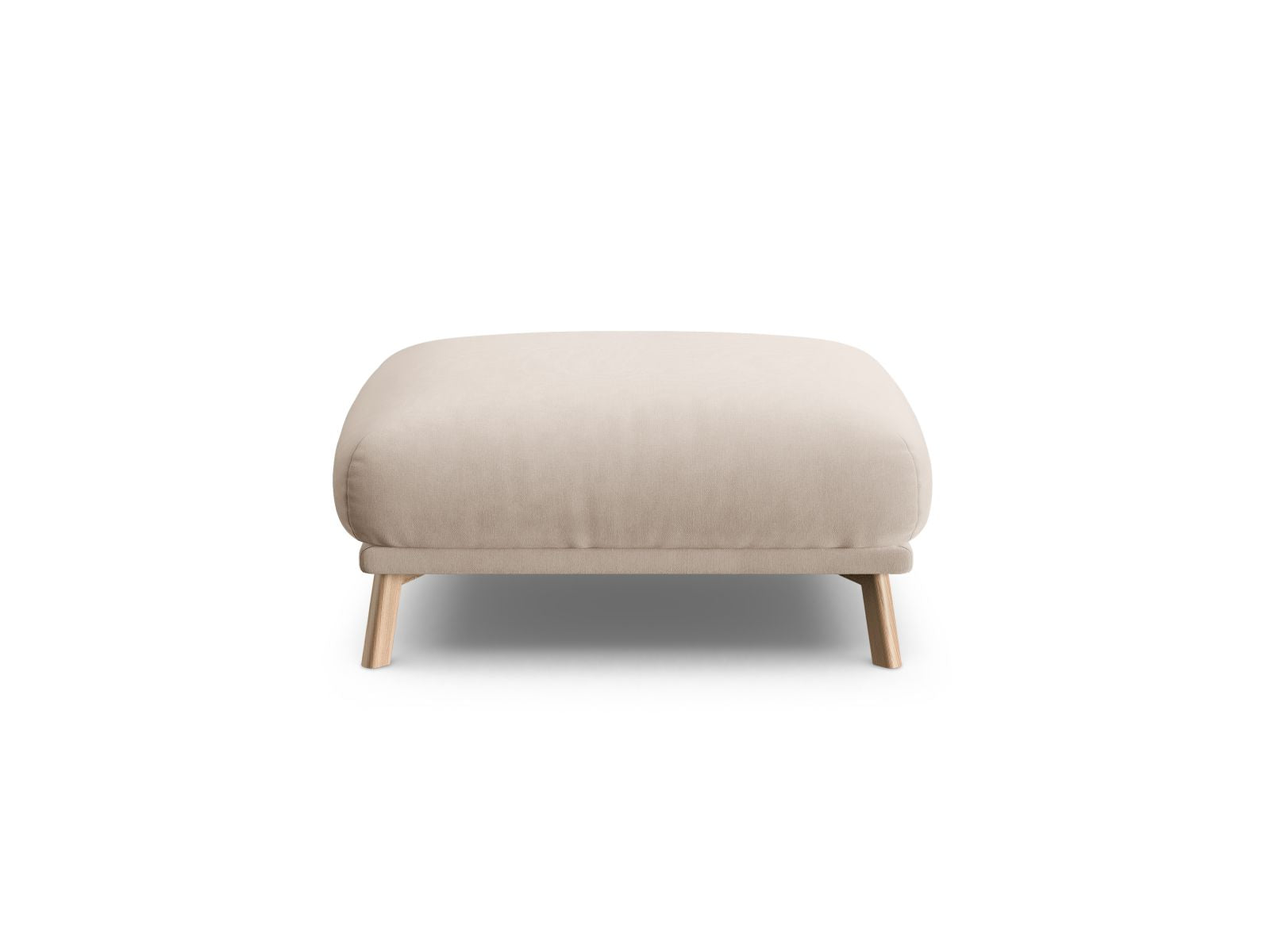 Eleganter 1-Sitzer Pouf Naomi in sanftem Beige, perfekt für entspannte Momente und geschmackvolle Einrichtungsideen.
