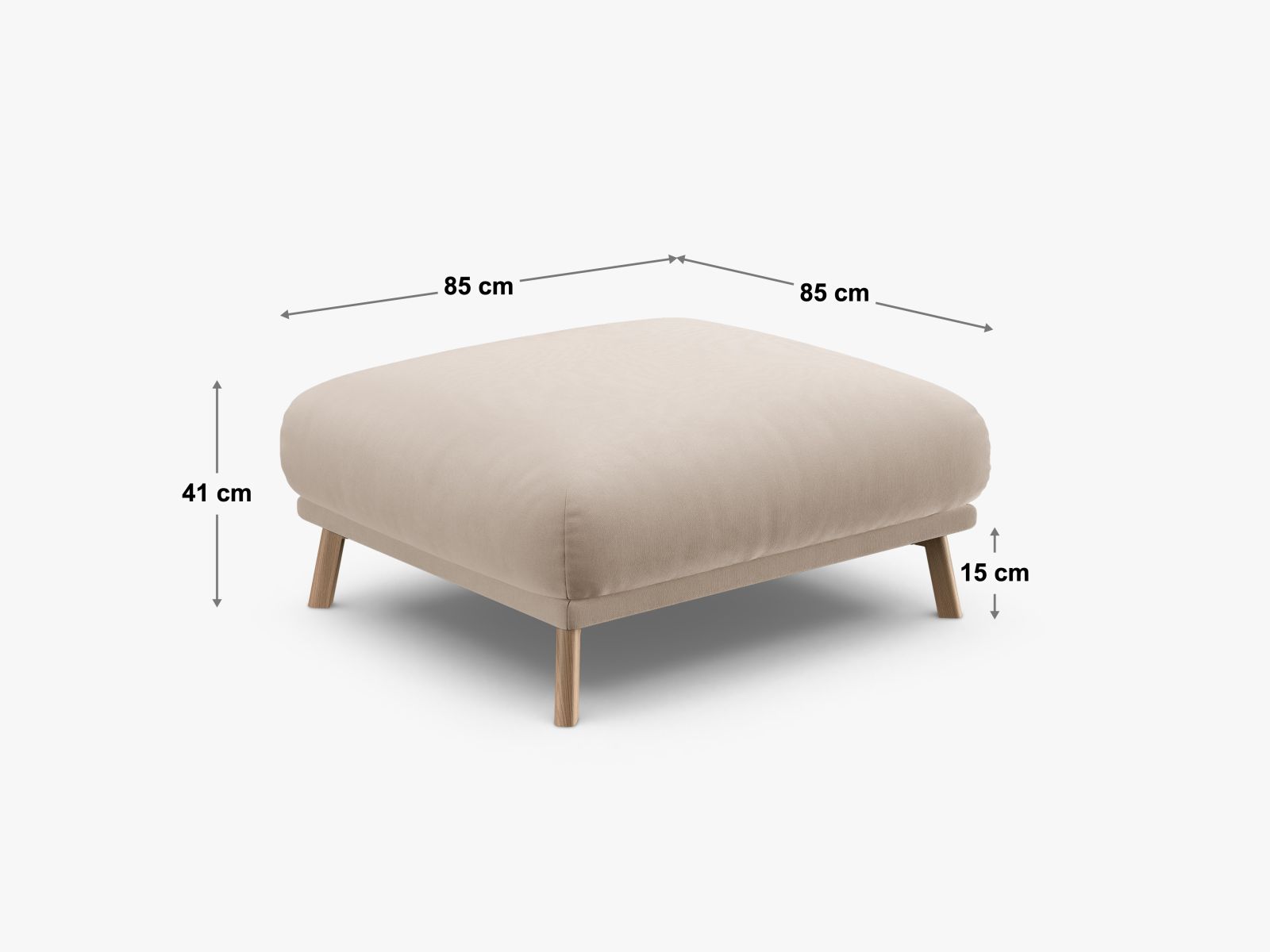 Moderner 1-Sitzer Pouf Naomi in Royal Blue von Micadoni, perfekt für gemütliche Sitzgelegenheiten und stilvolle Einrichtungsideen.
