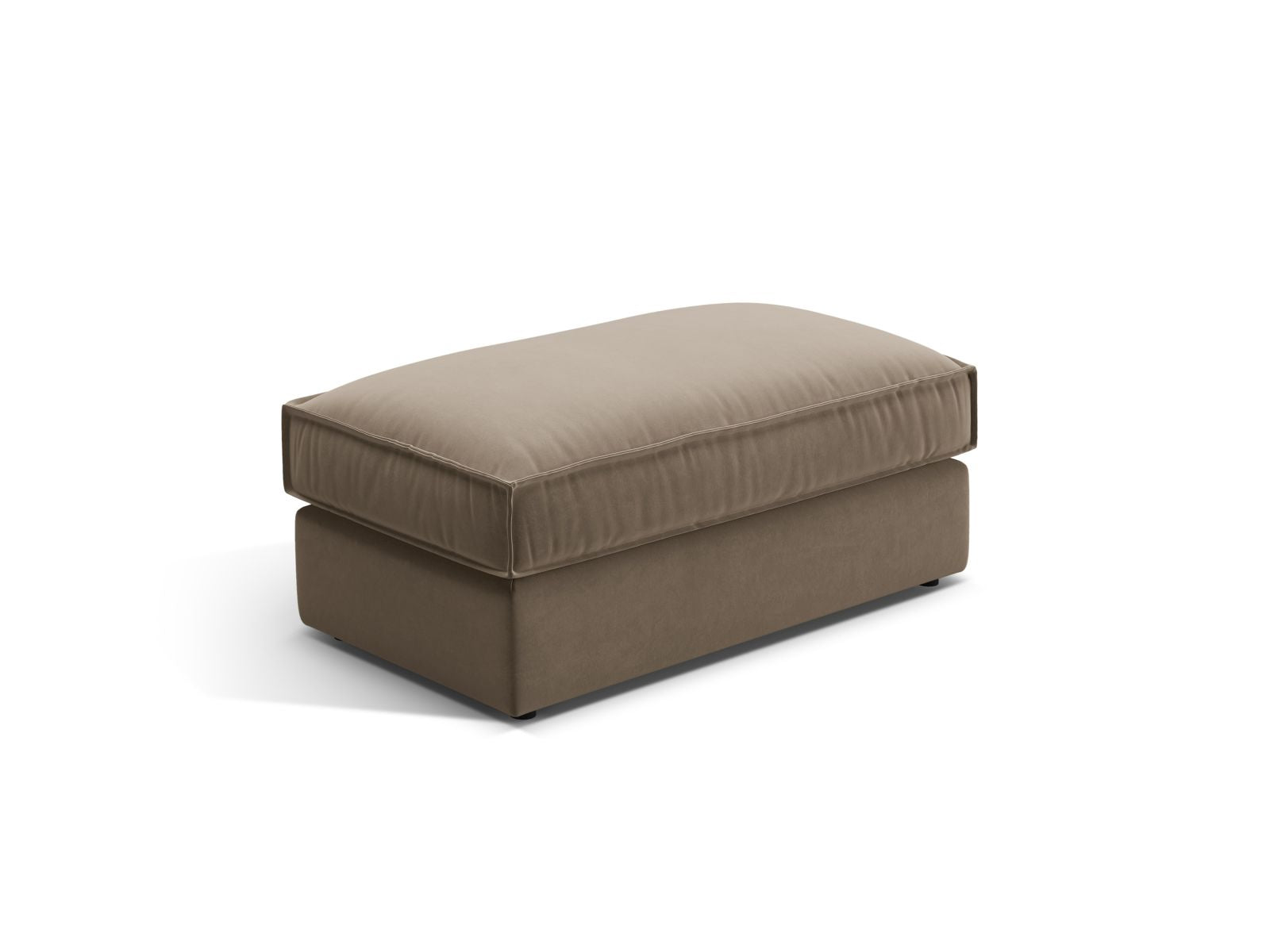 Eleganter 1-Sitzer Pouf Pola in stilvollem Grau-Braun, perfekt für entspannte Momente und geschmackvolle Einrichtungsideen.