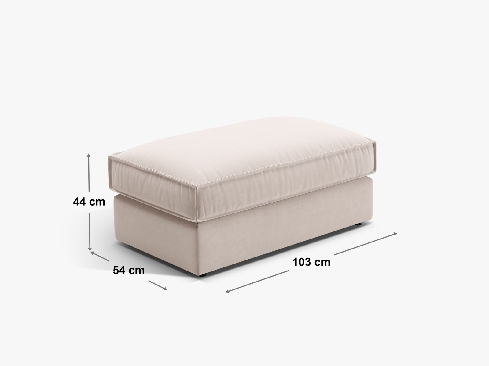 Moderner 1-Sitzer Pouf Pola in Royal Blue von Micadoni, perfekt für gemütliche Ecken und stilvolle Akzente in jedem Raum.