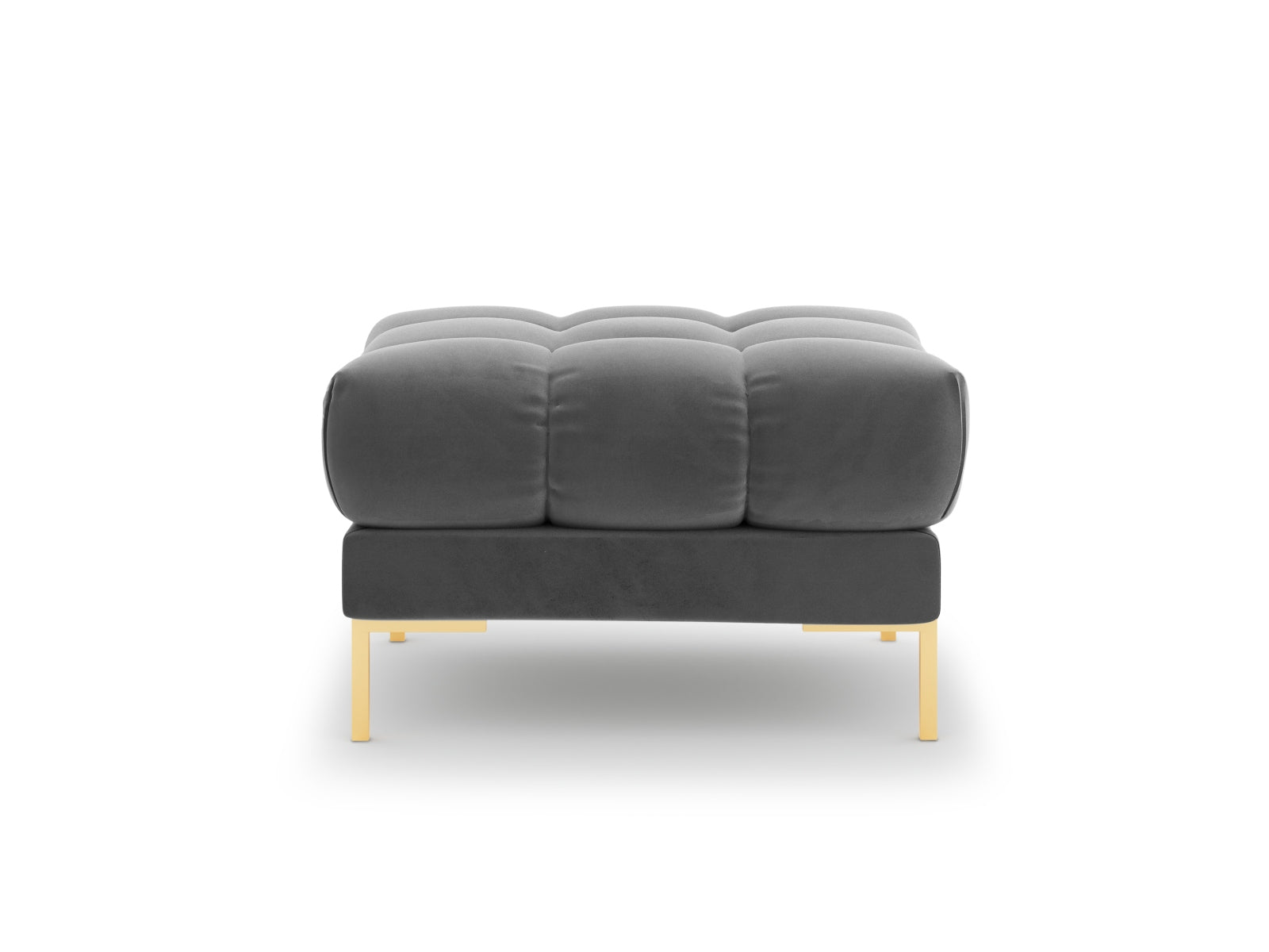 Mamaia Velour Pouf 1 Sitz in Light Grey/Gold präsentiert im Onlineshop von KAQTU Design AG. Pouf ist von Micadoni