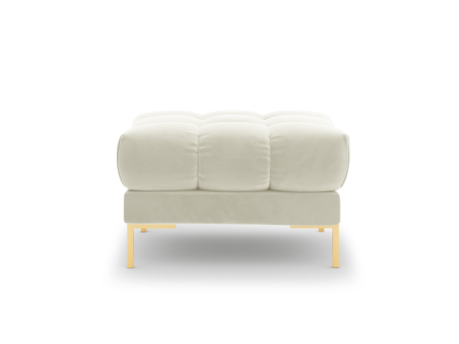 Mamaia Velour Pouf 1 Sitz in Light Beige/Gold präsentiert im Onlineshop von KAQTU Design AG. Pouf ist von Micadoni