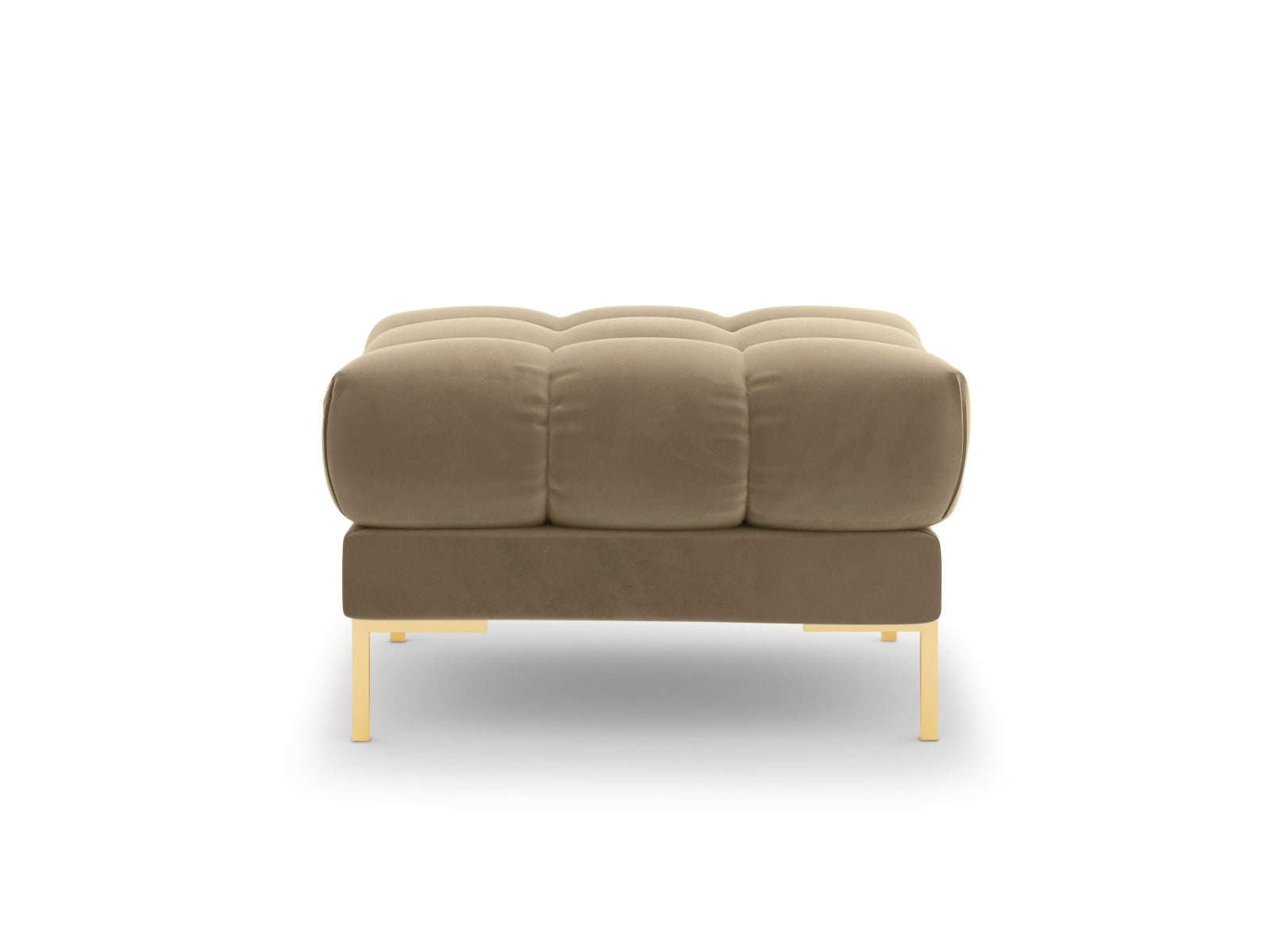 Mamaia Velour Pouf 1 Sitz in Beige/Gold präsentiert im Onlineshop von KAQTU Design AG. Pouf ist von Micadoni