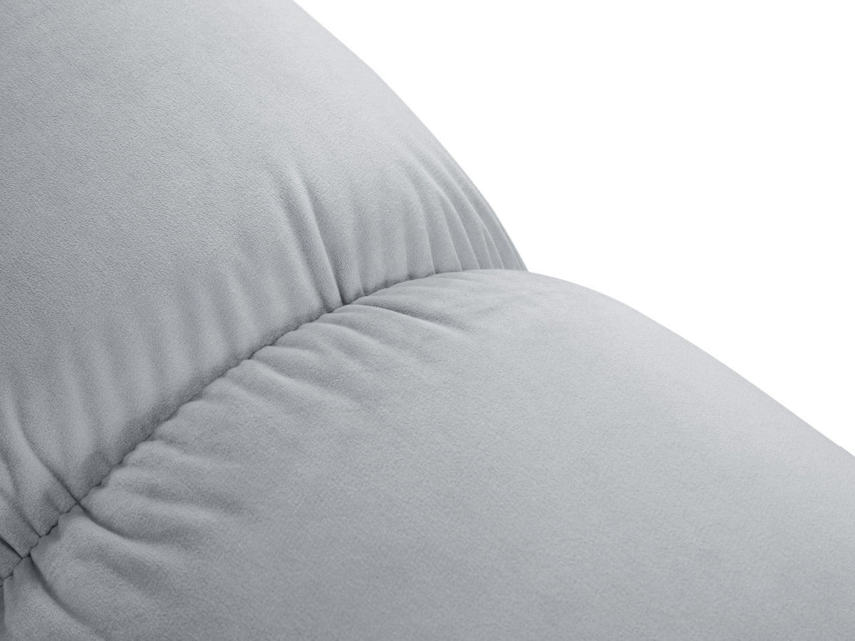 Bellis Velour Pouf 1 Sitz 94cm in Light Blue-Bluvel präsentiert im Onlineshop von KAQTU Design AG. Pouf ist von Micadoni