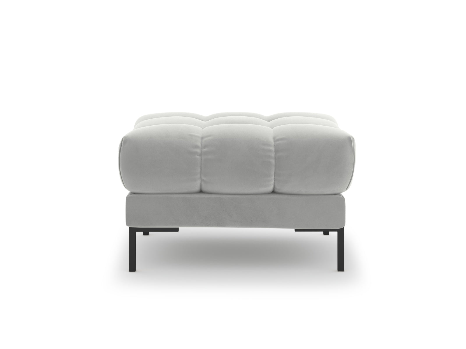 Mamaia Velour Pouf 1 Sitz in Silver/Schwarz präsentiert im Onlineshop von KAQTU Design AG. Pouf ist von Micadoni