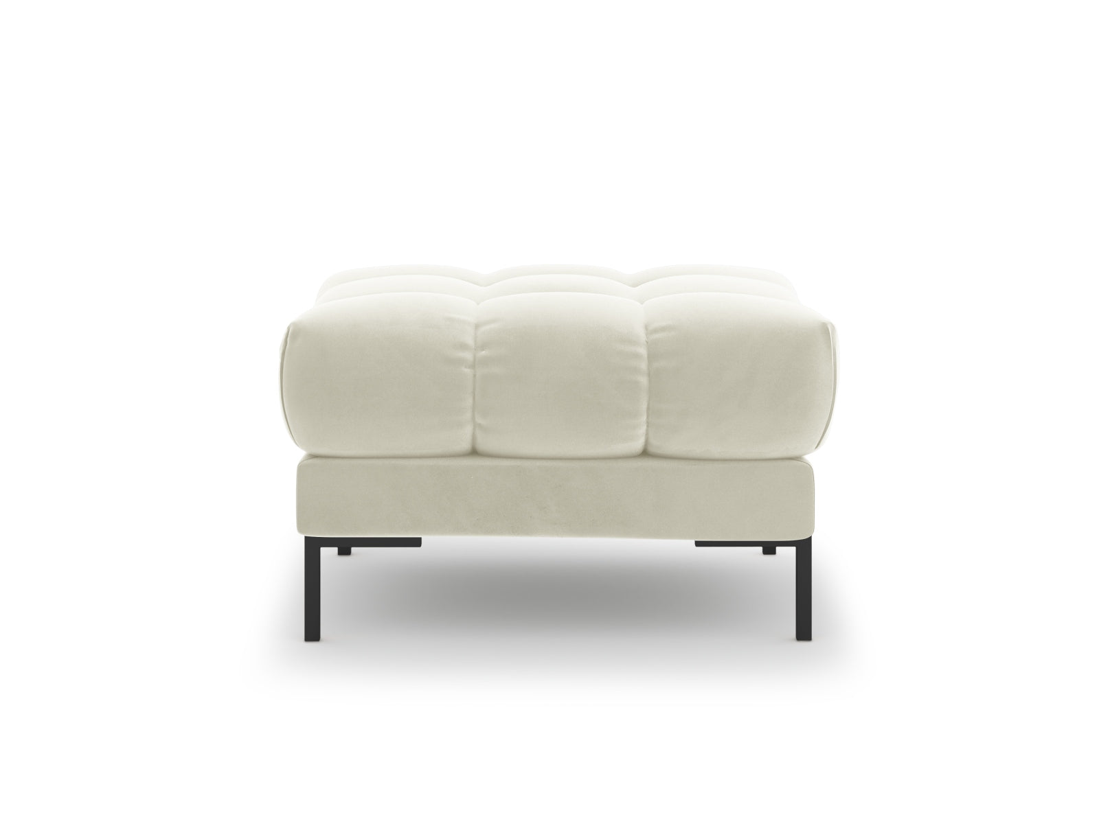Mamaia Velour Pouf 1 Sitz in Light Beige/Schwarz präsentiert im Onlineshop von KAQTU Design AG. Pouf ist von Micadoni