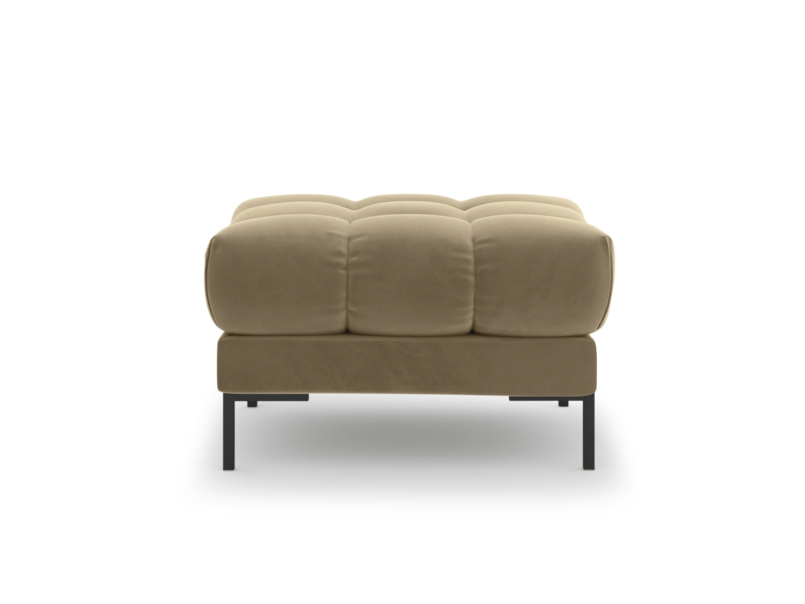 Mamaia Velour Pouf 1 Sitz in Beige/Schwarz präsentiert im Onlineshop von KAQTU Design AG. Pouf ist von Micadoni