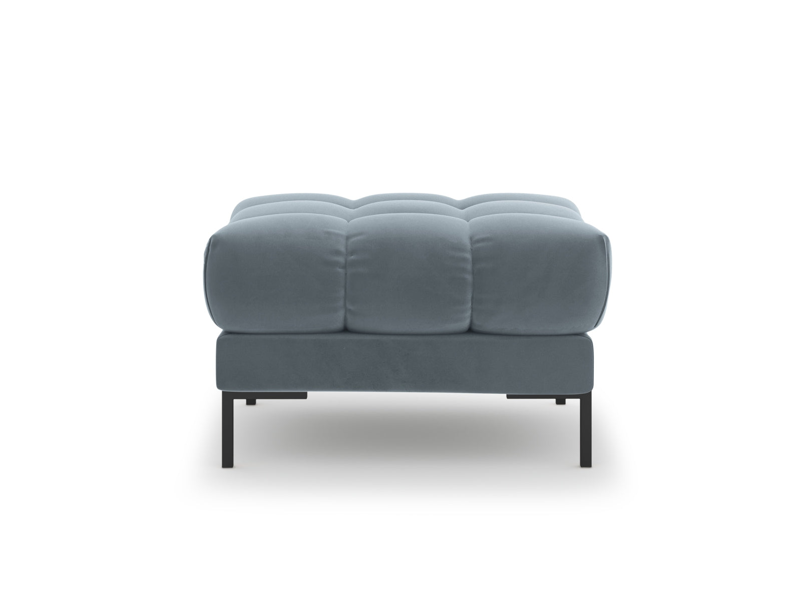 Mamaia Velour Pouf 1 Sitz in Light Blue/Schwarz präsentiert im Onlineshop von KAQTU Design AG. Pouf ist von Micadoni