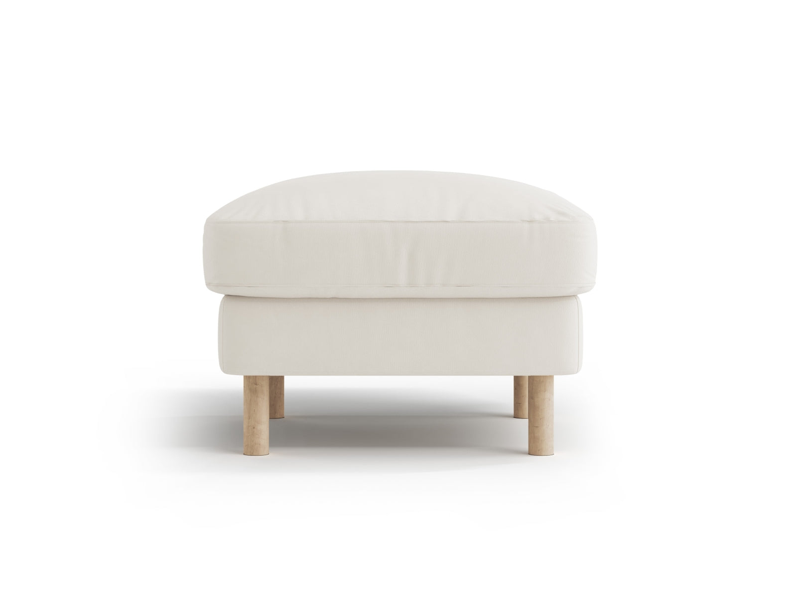 Eden Velour Pouf 1 Sitzer in Beige-Paris präsentiert im Onlineshop von KAQTU Design AG. Modulares Sofa ist von Micadoni