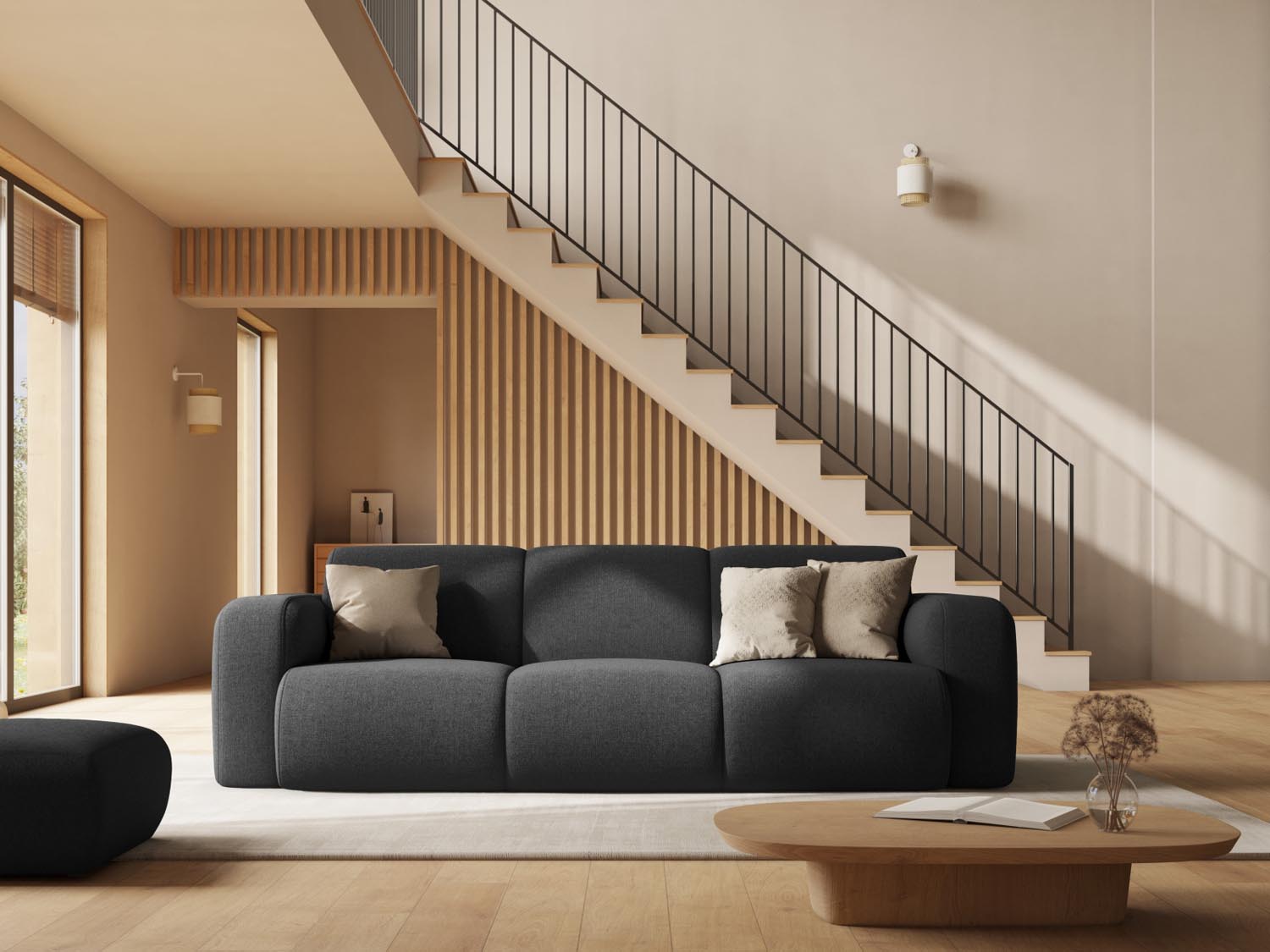 Molino Pouf 1 Sitz in Grey präsentiert im Onlineshop von KAQTU Design AG. Pouf ist von Micadoni
