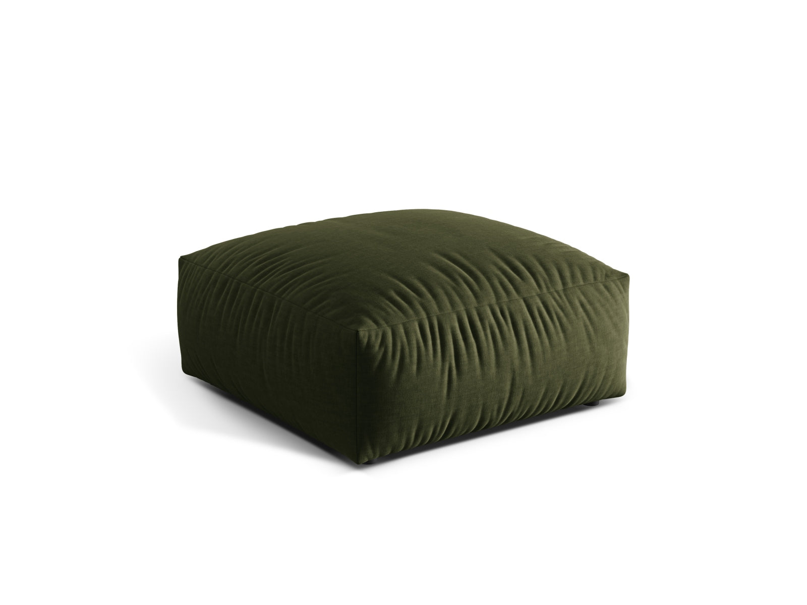 Eleganter Martina Pouf in der Größe Large, ideal für einen Sitzplatz, in einem stilvollen Grünton, perfekt für moderne Wohnräume.