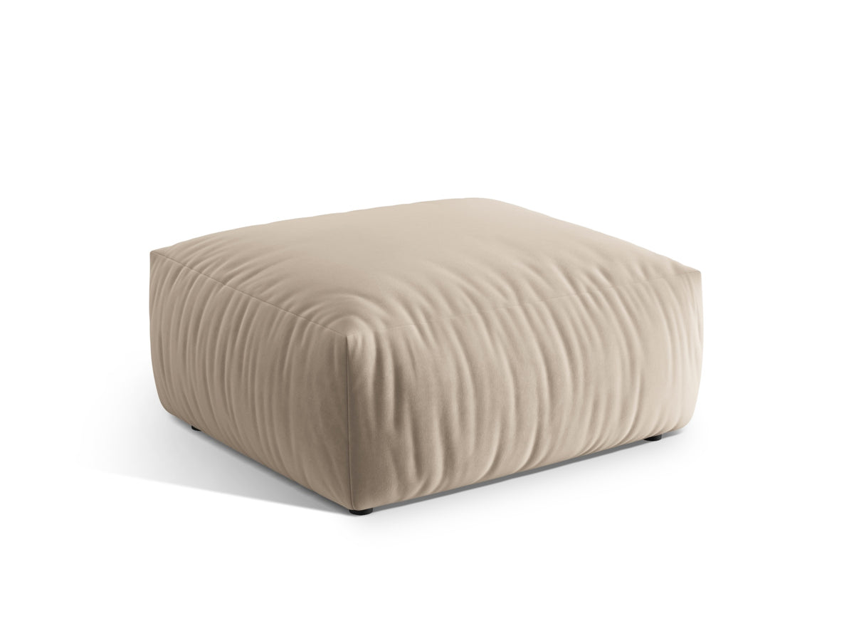 Chris Velour Pouf 1 Sitzer in Ecru-Casino präsentiert im Onlineshop von KAQTU Design AG. Modulares Sofa ist von Micadoni