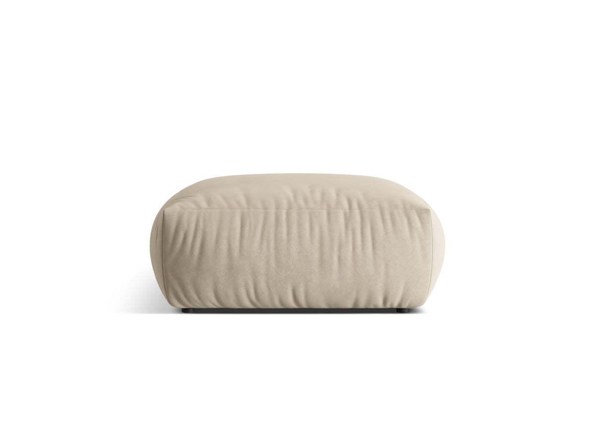 Chris Velour Pouf 1 Sitzer in Ecru-Casino präsentiert im Onlineshop von KAQTU Design AG. Modulares Sofa ist von Micadoni