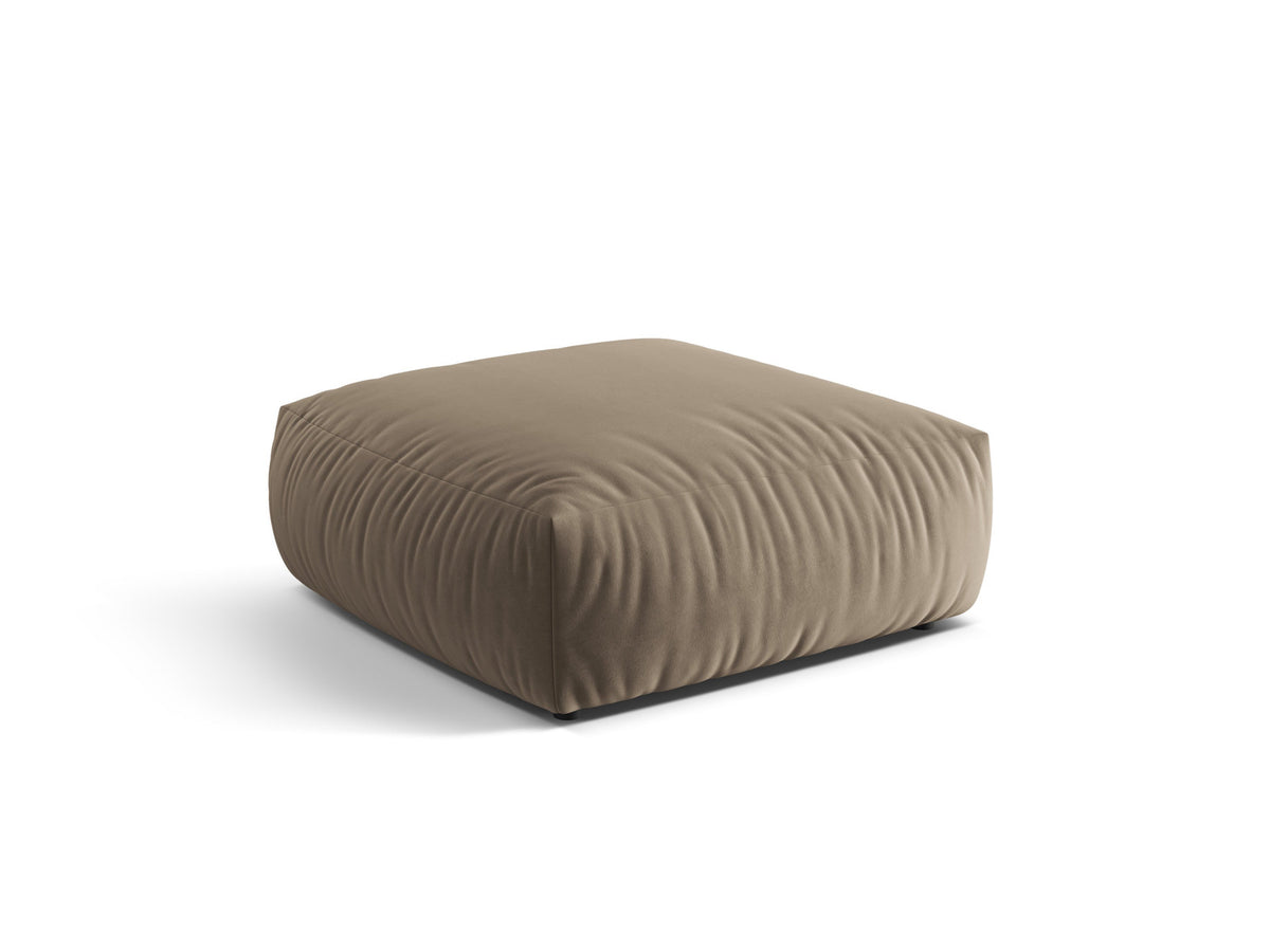 Chris Velour Pouf 1 Sitzer in Light Brown-Casino präsentiert im Onlineshop von KAQTU Design AG. Modulares Sofa ist von Micadoni