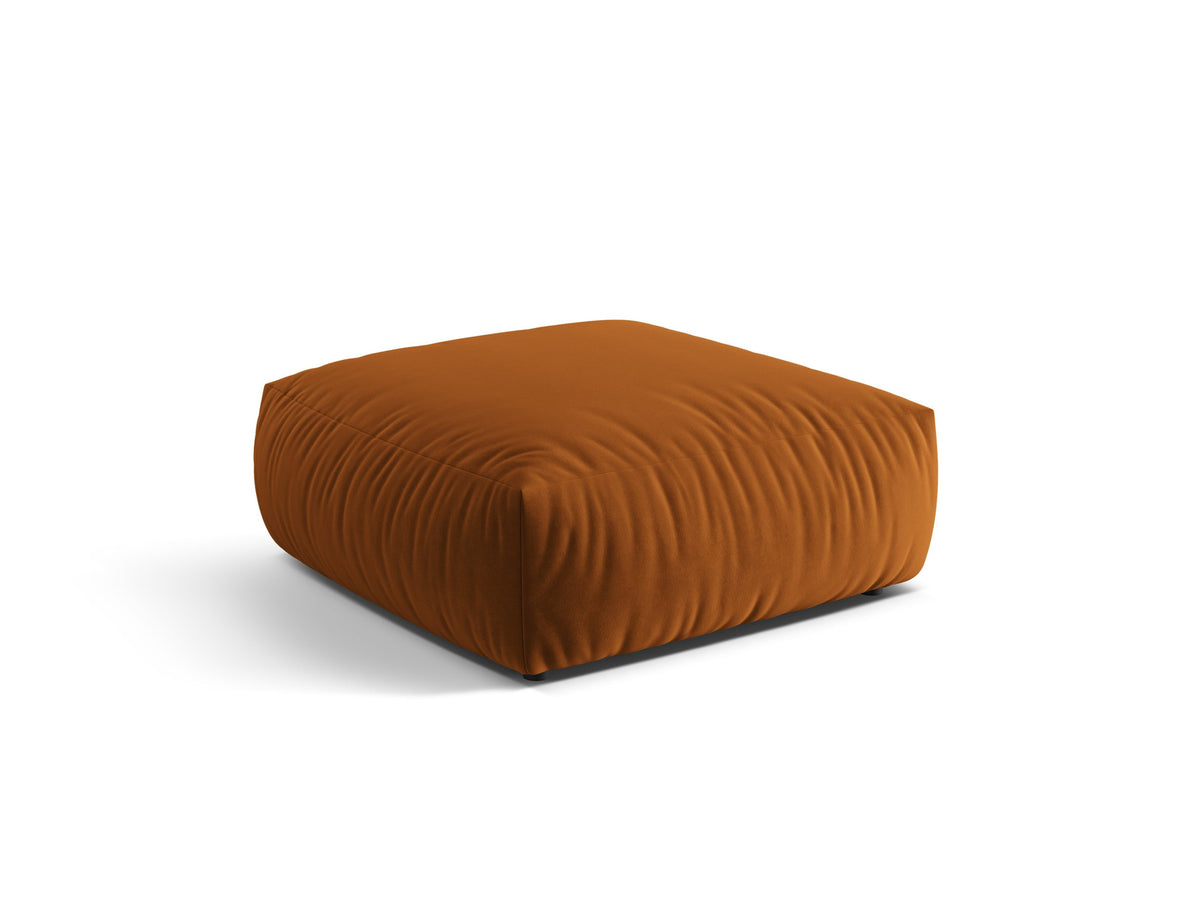 Chris Velour Pouf 1 Sitzer in Terracotta-Casino präsentiert im Onlineshop von KAQTU Design AG. Modulares Sofa ist von Micadoni